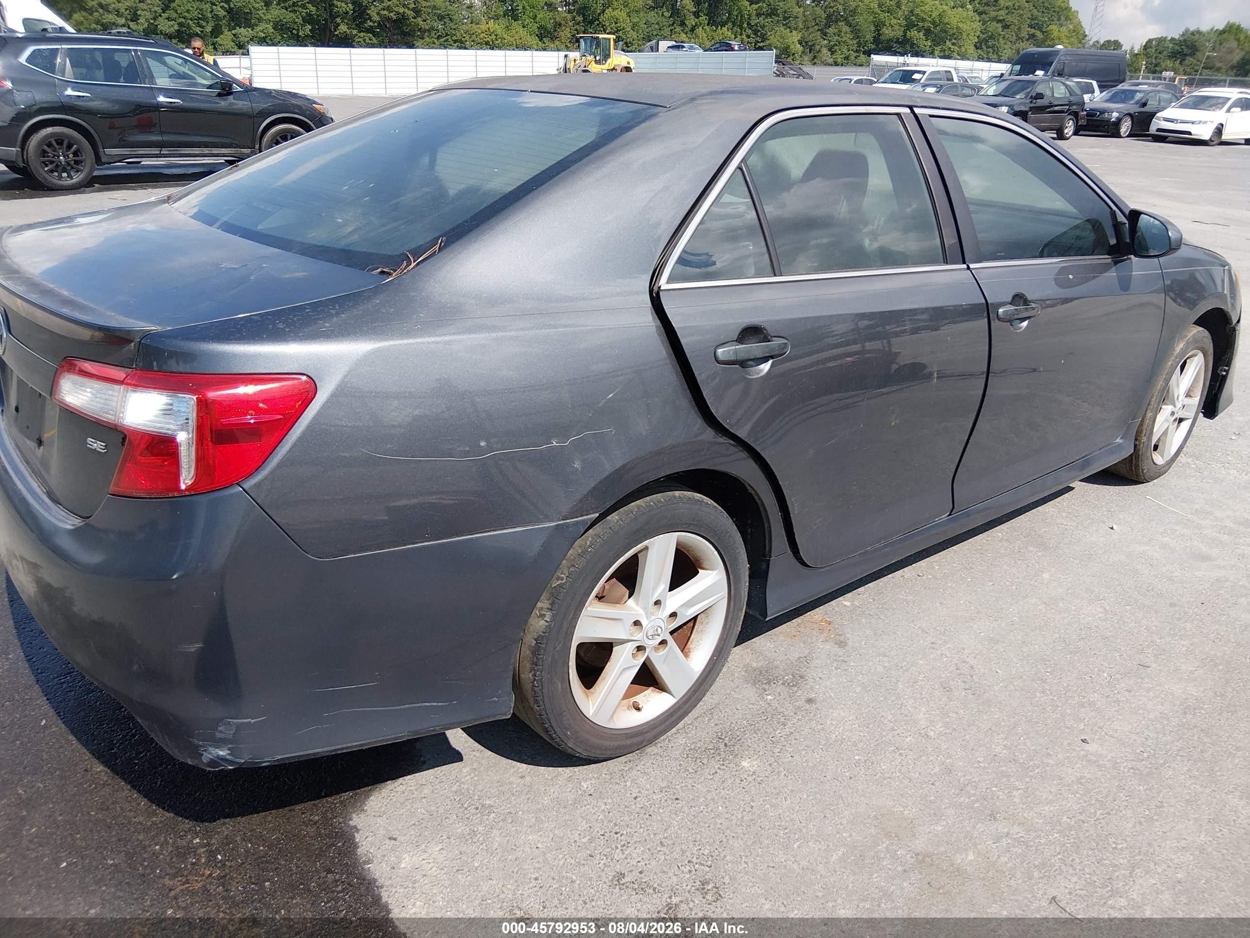 2012 Toyota Camry Se Gray vin: 4T1BF1FK1CU099961