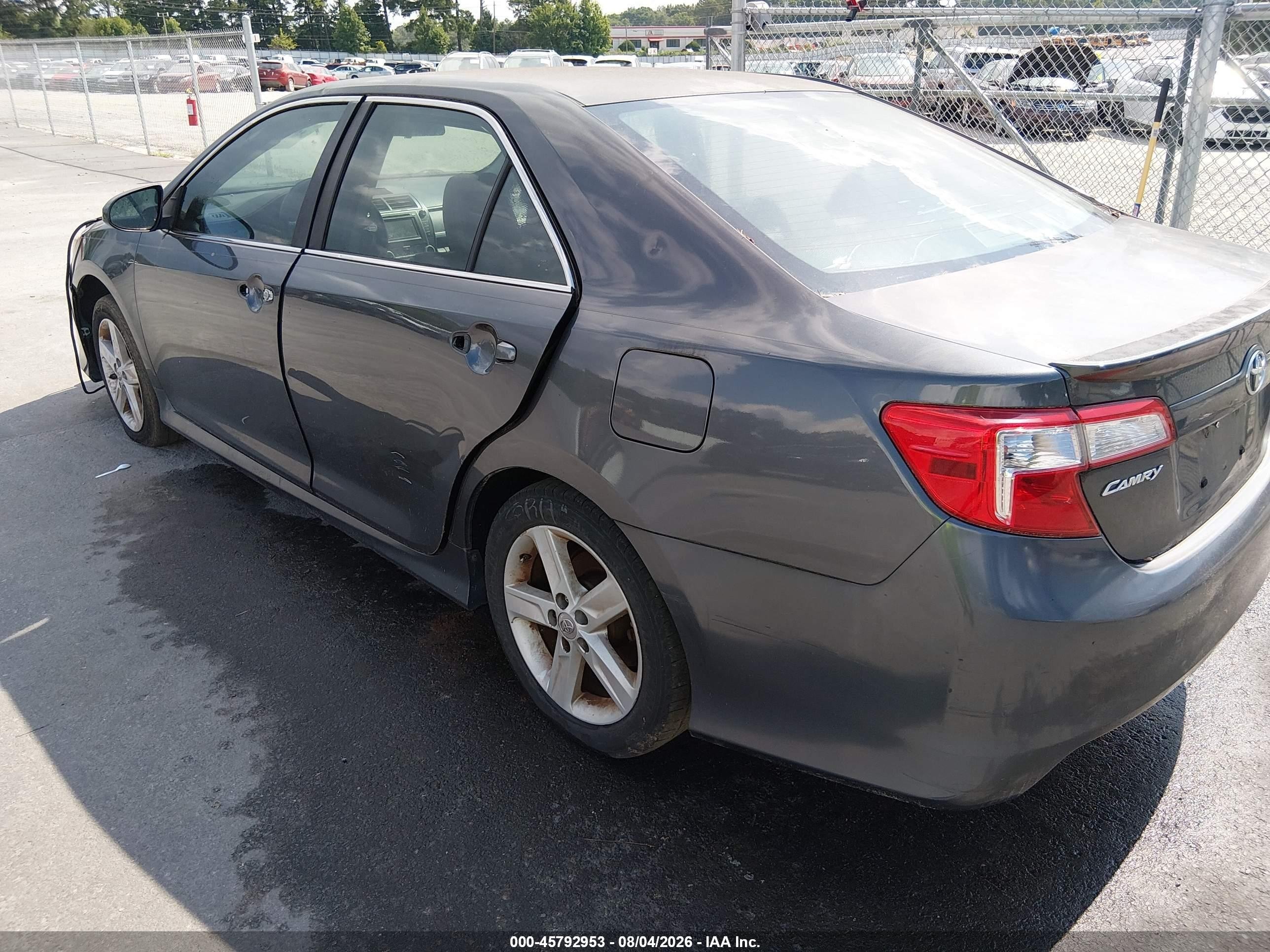 2012 Toyota Camry Se Gray vin: 4T1BF1FK1CU099961