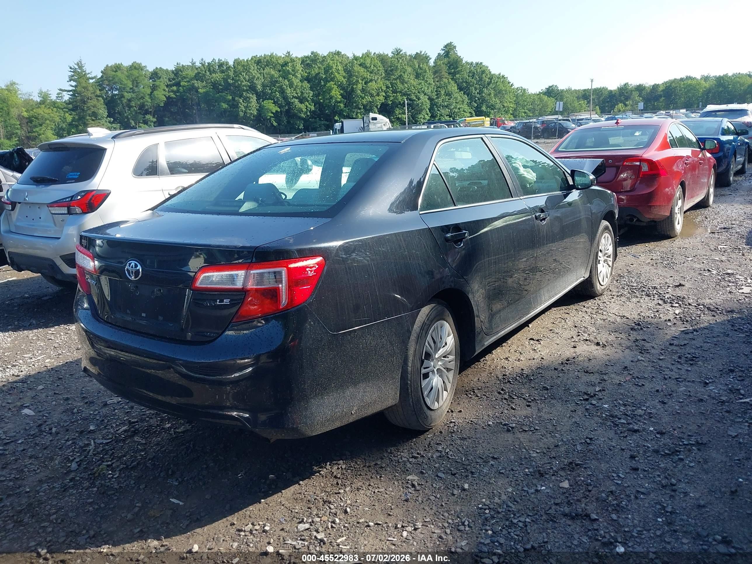 2012 Toyota Camry Le Black vin: 4T1BF1FK1CU114619