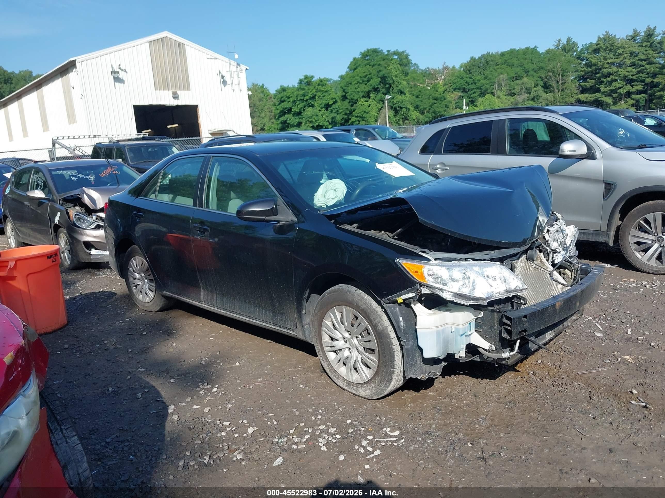 2012 Toyota Camry Le Black vin: 4T1BF1FK1CU114619