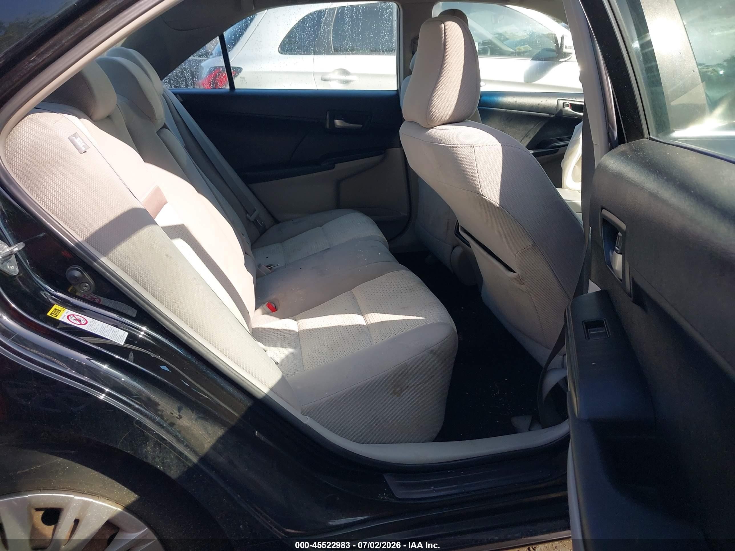 2012 Toyota Camry Le Black vin: 4T1BF1FK1CU114619