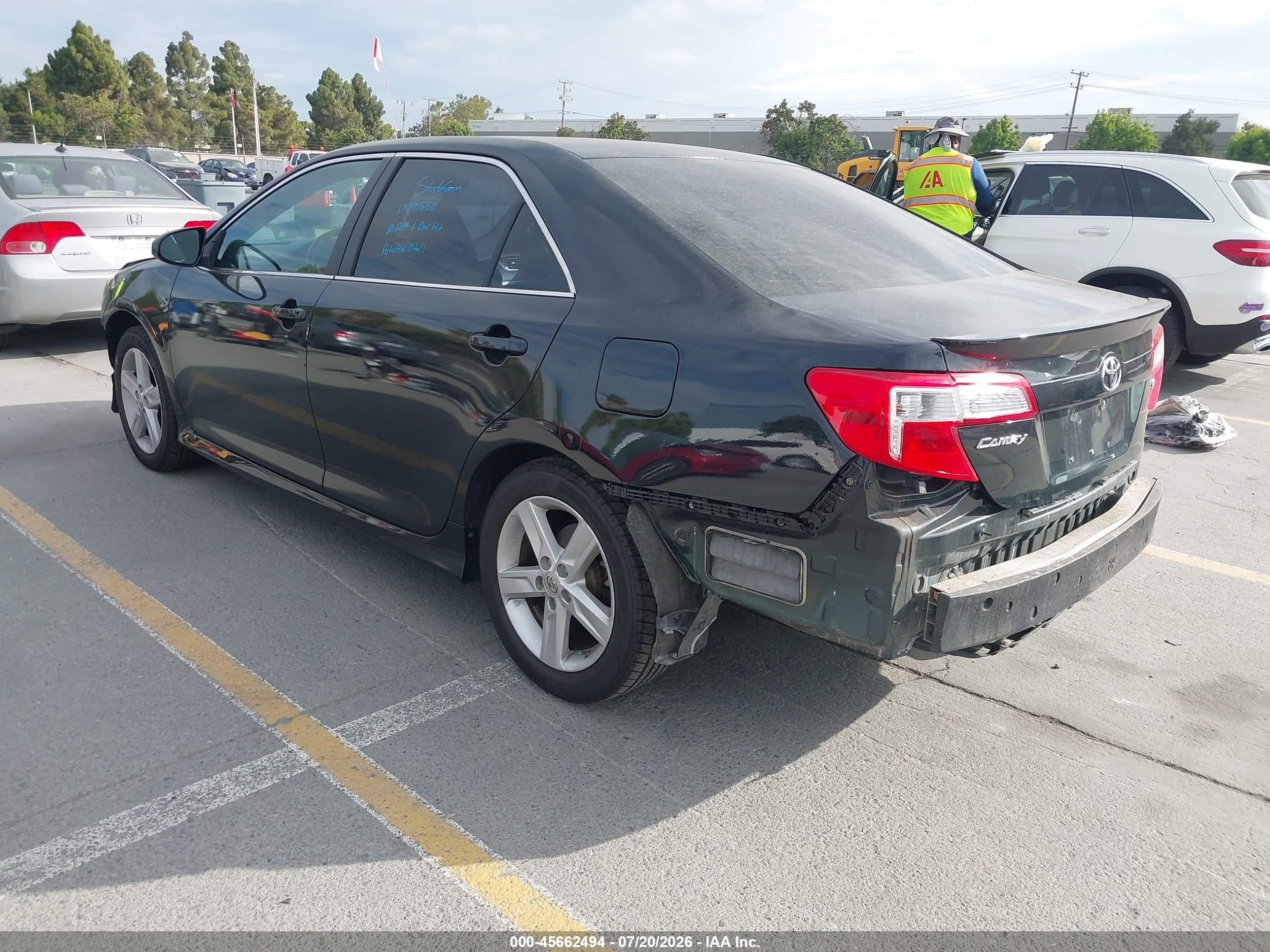 2012 Toyota Camry Se Black vin: 4T1BF1FK1CU116936
