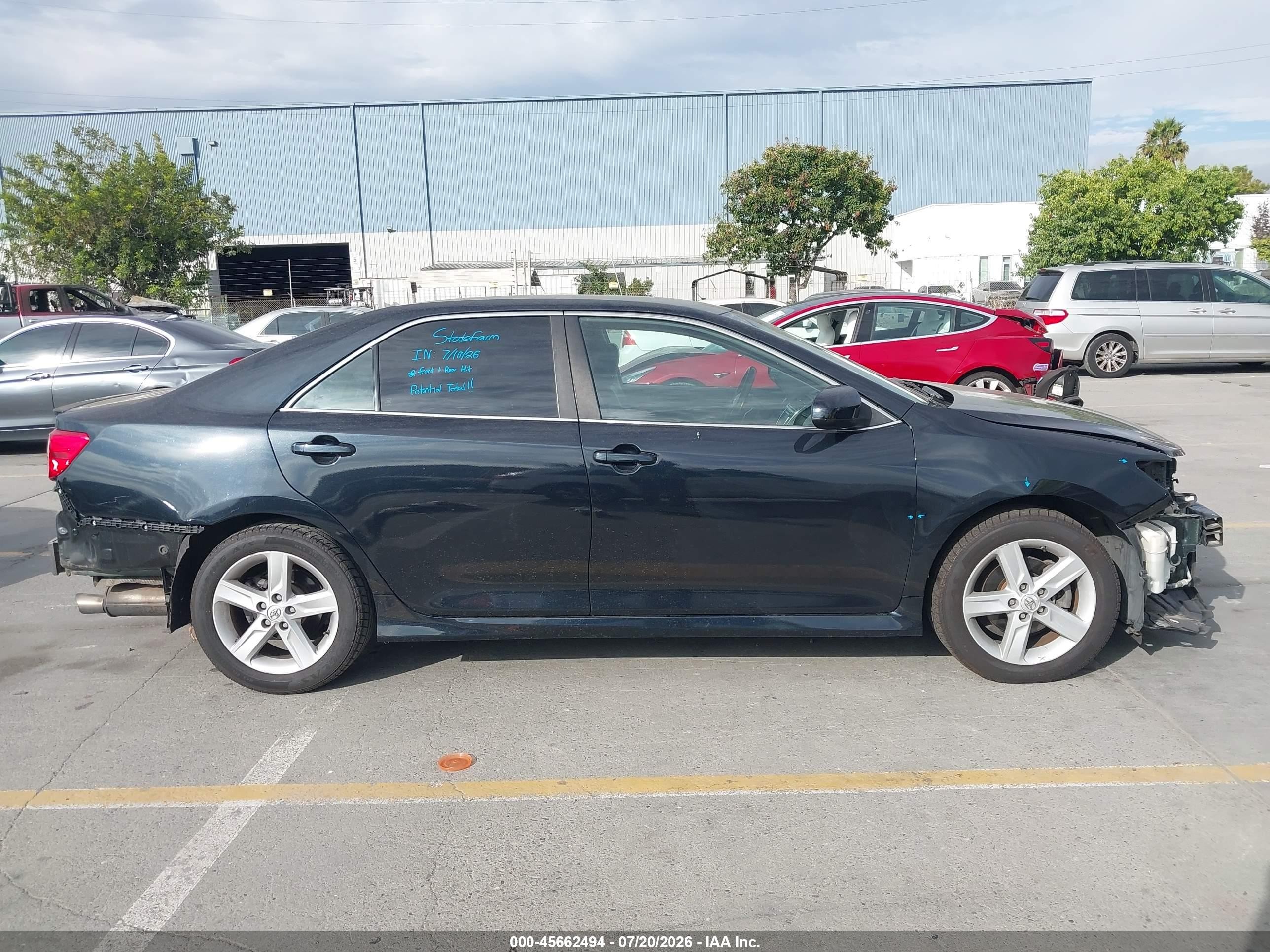 2012 Toyota Camry Se Black vin: 4T1BF1FK1CU116936