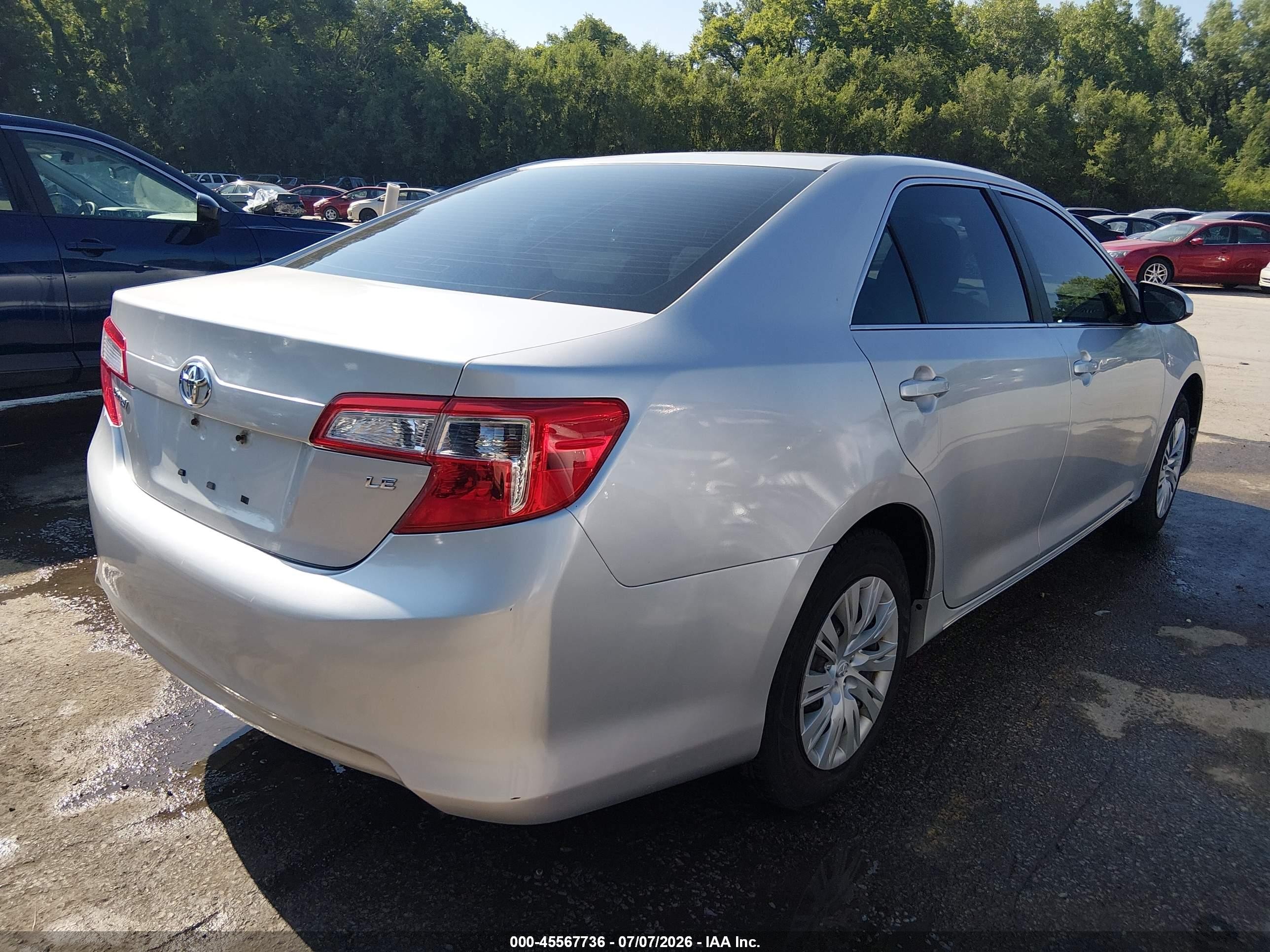 2012 Toyota Camry Le Silver vin: 4T1BF1FK1CU123076