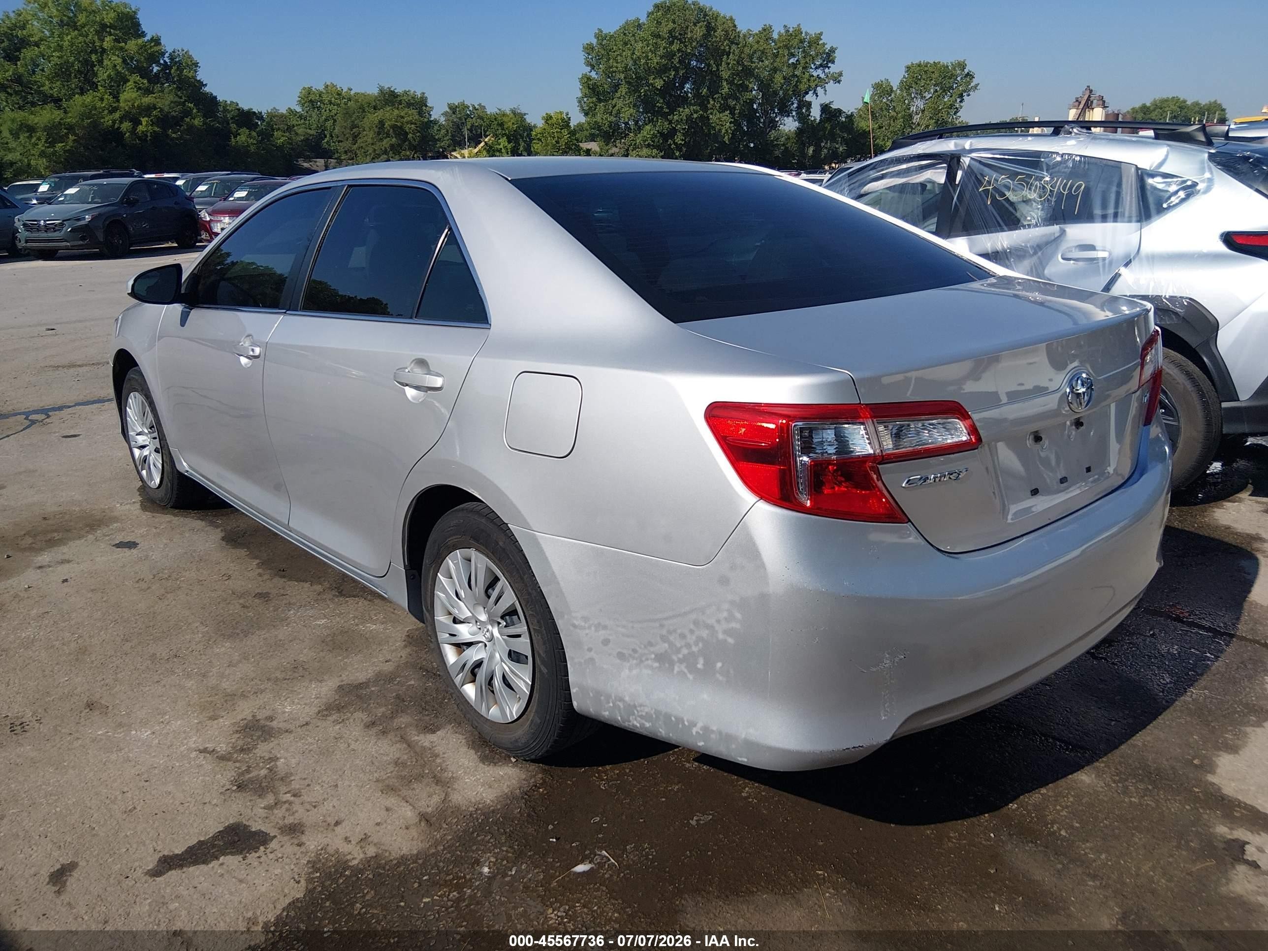 2012 Toyota Camry Le Silver vin: 4T1BF1FK1CU123076