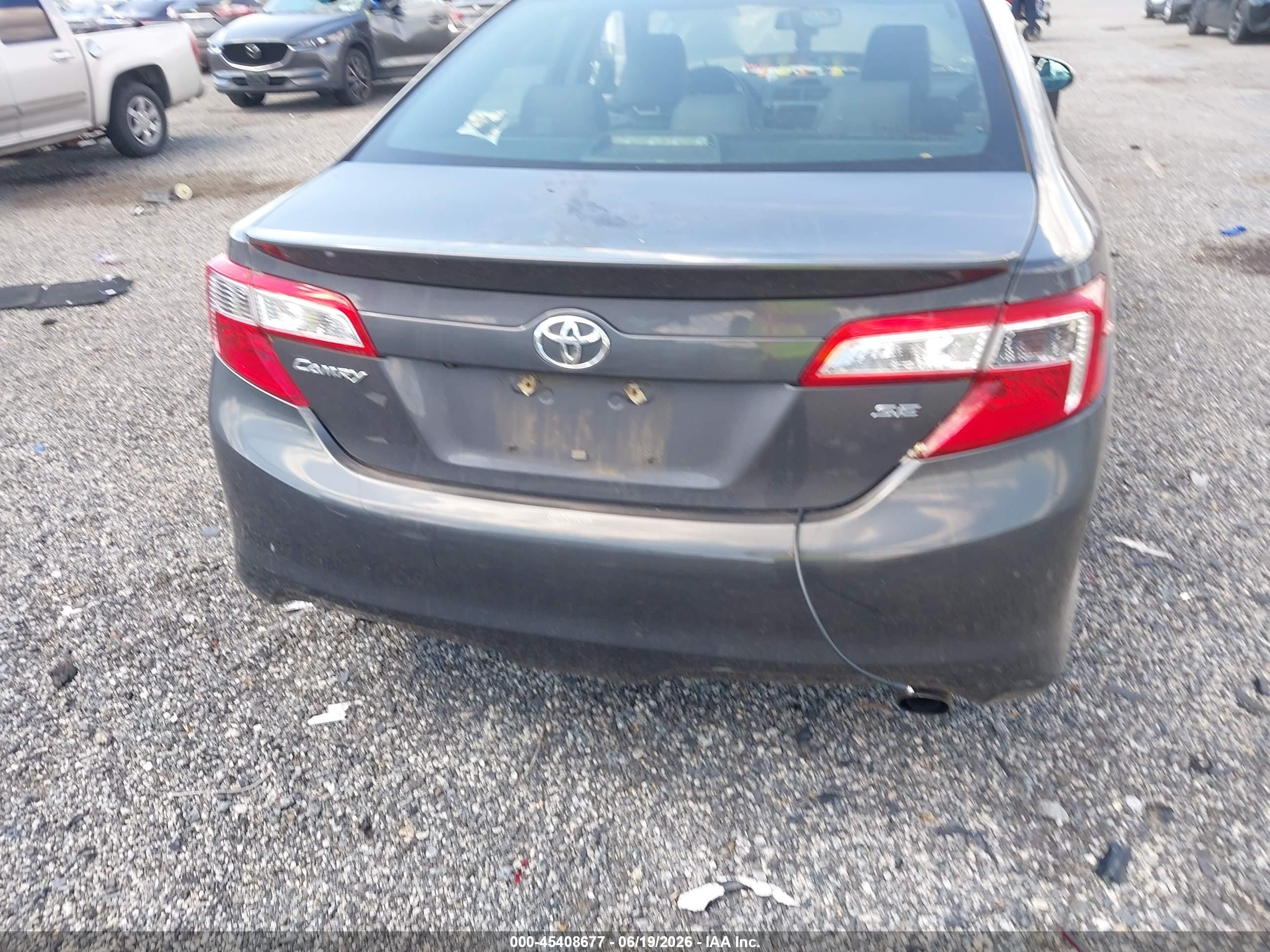 2012 Toyota Camry Se Gray vin: 4T1BF1FK1CU143070