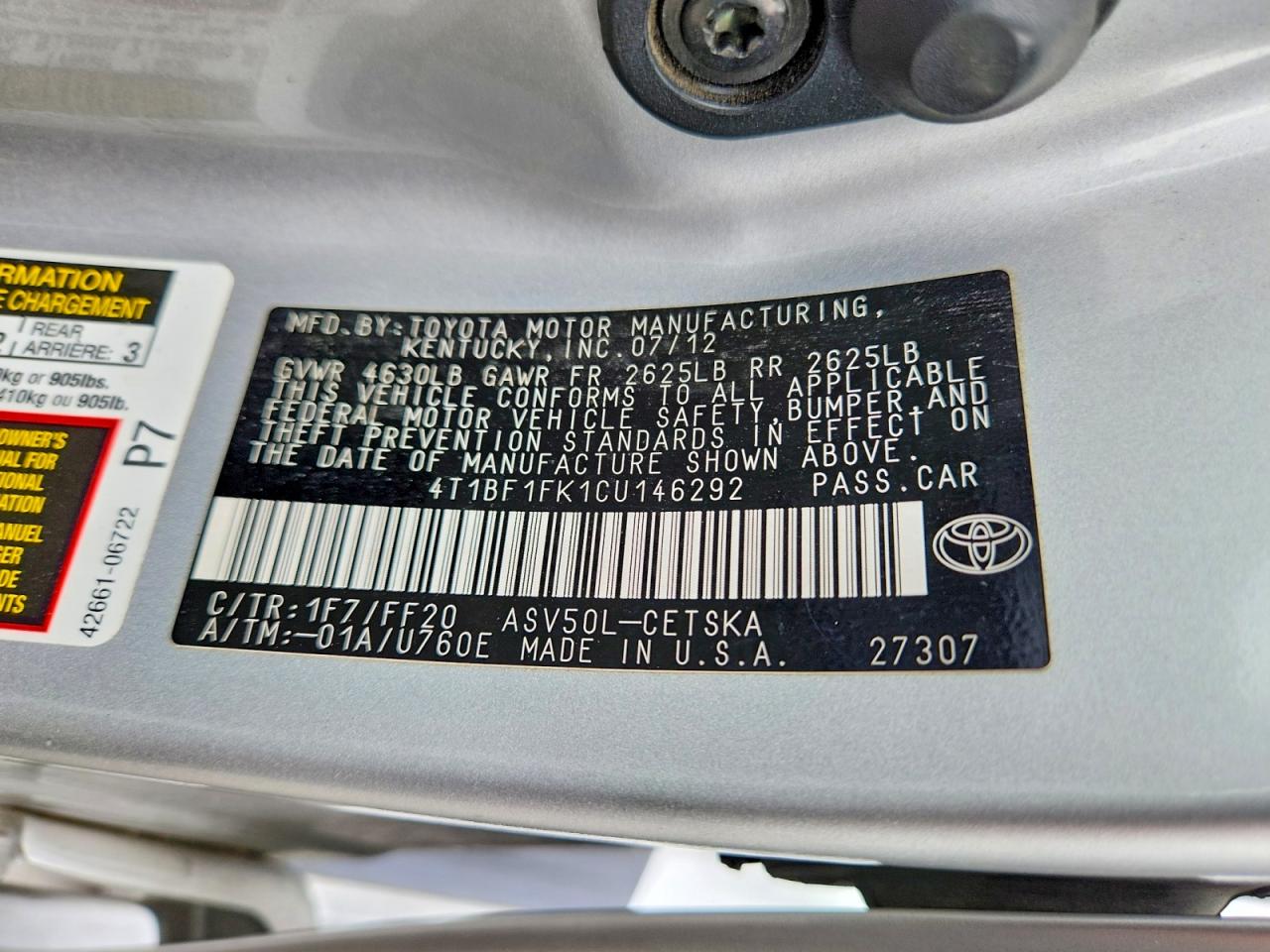 2012 Toyota Camry Se Silver vin: 4T1BF1FK1CU146292