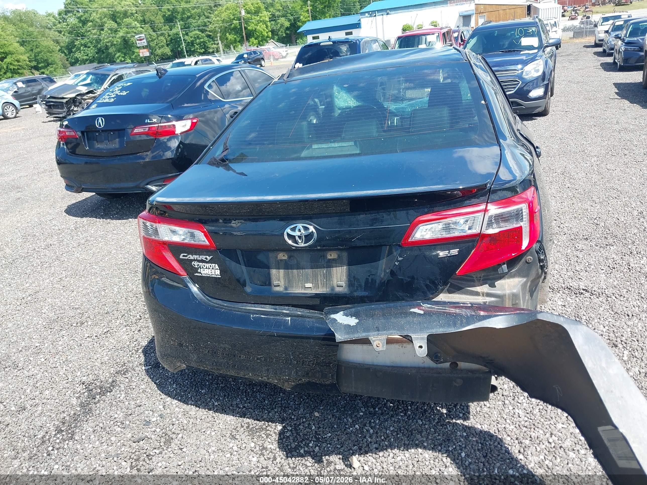 2012 Toyota Camry Se Black vin: 4T1BF1FK1CU155994