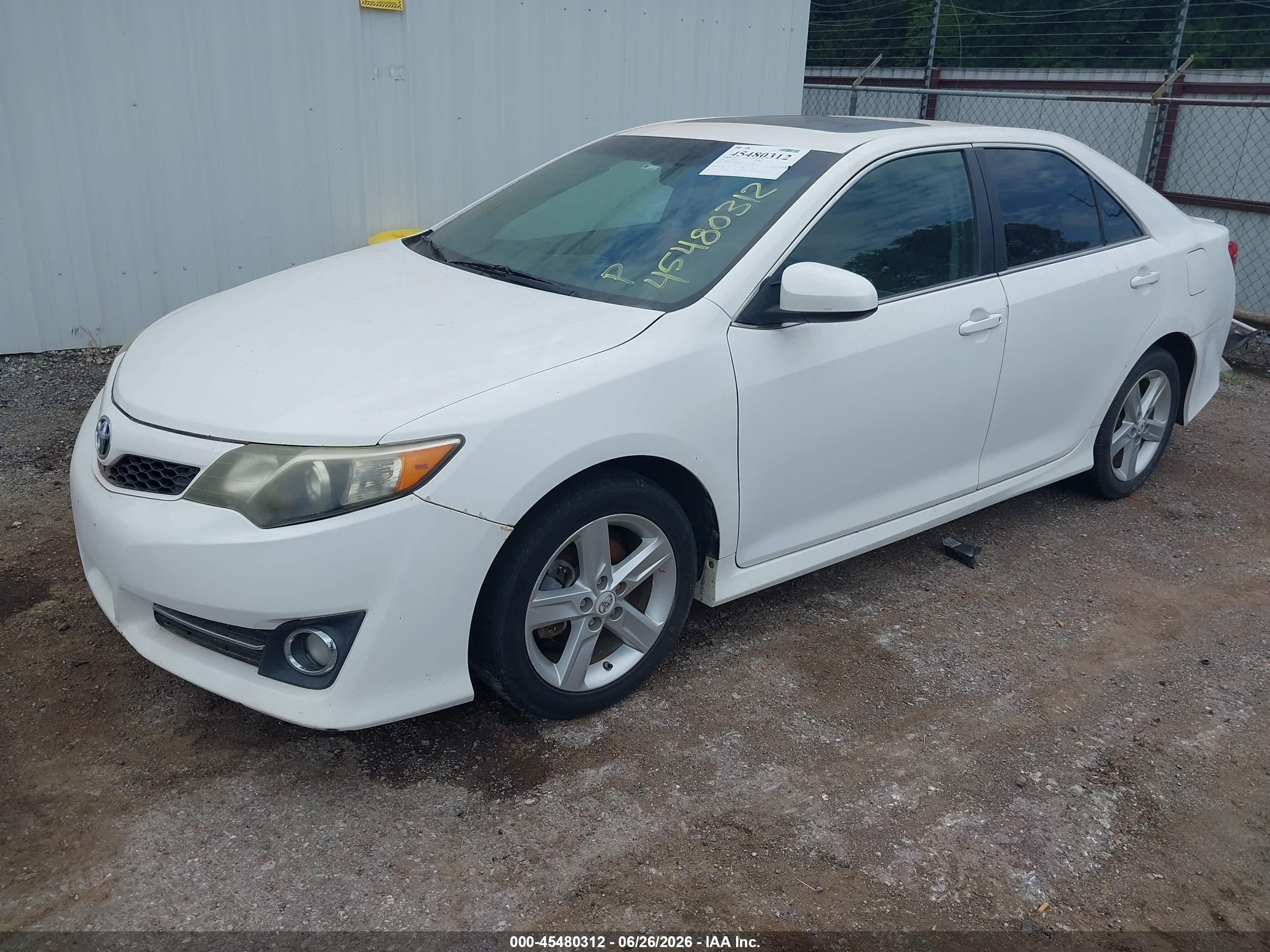 2012 Toyota Camry Se White vin: 4T1BF1FK1CU504023