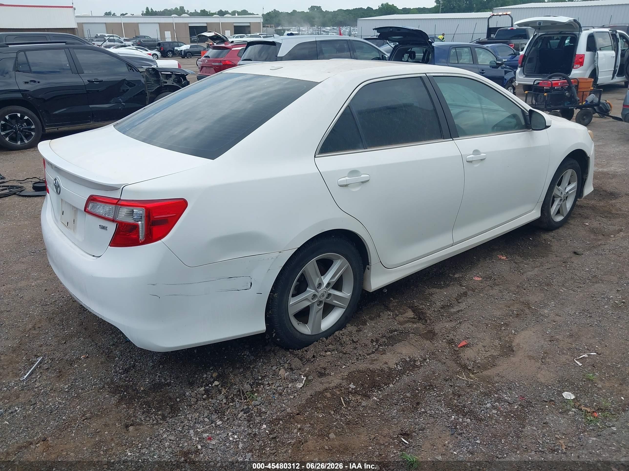 2012 Toyota Camry Se White vin: 4T1BF1FK1CU504023
