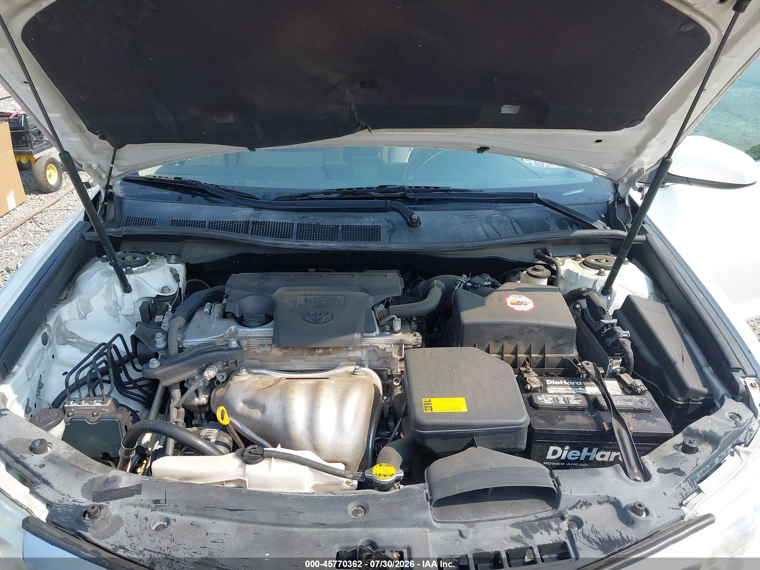 2012 Toyota Camry Xle White vin: 4T1BF1FK1CU513689
