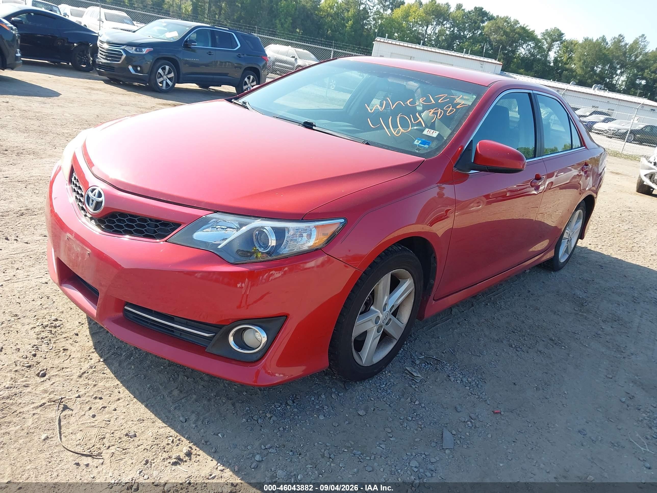 2012 Toyota Camry Se Red vin: 4T1BF1FK1CU534574