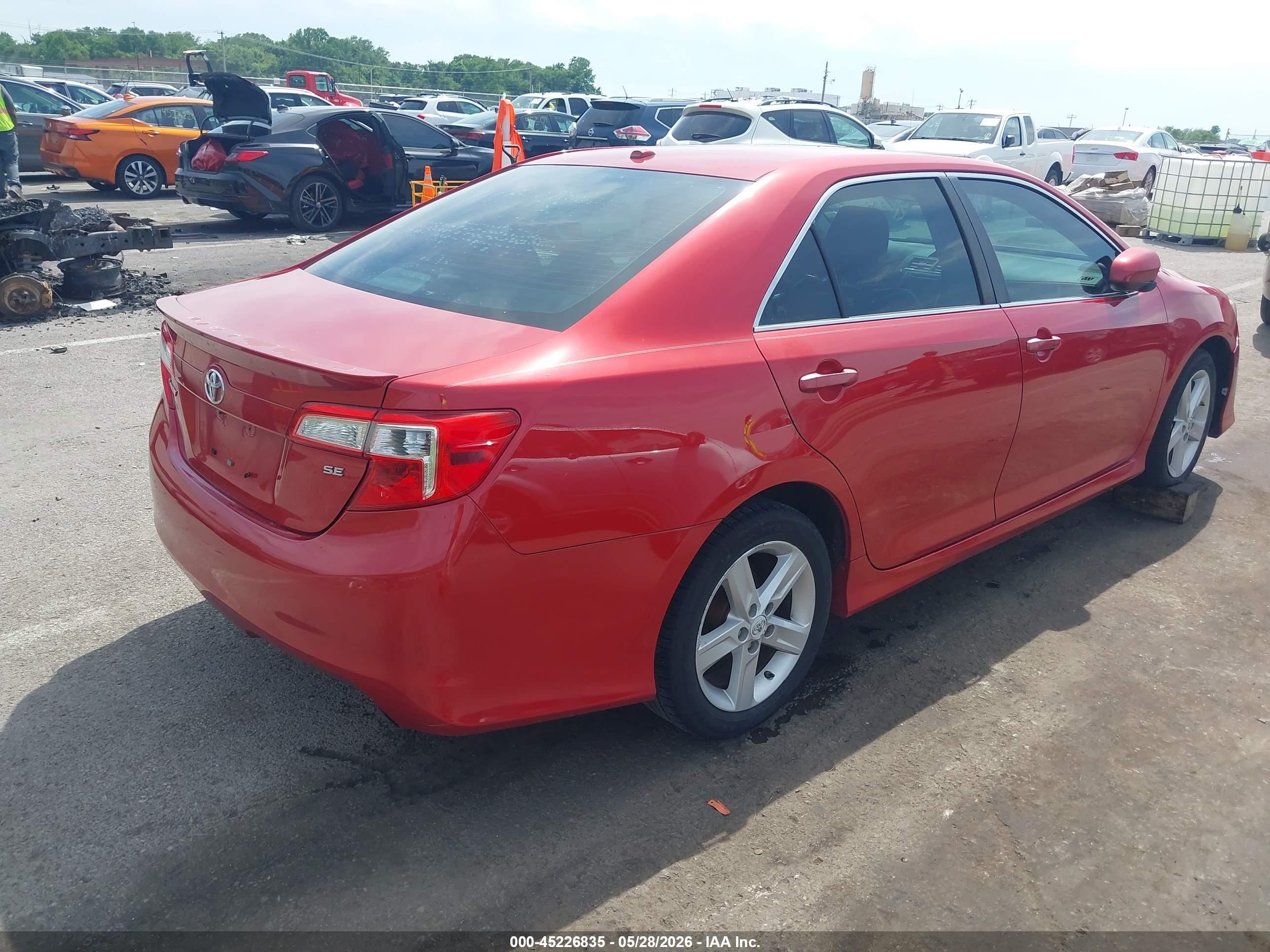 2012 Toyota Camry Se Red vin: 4T1BF1FK1CU595200