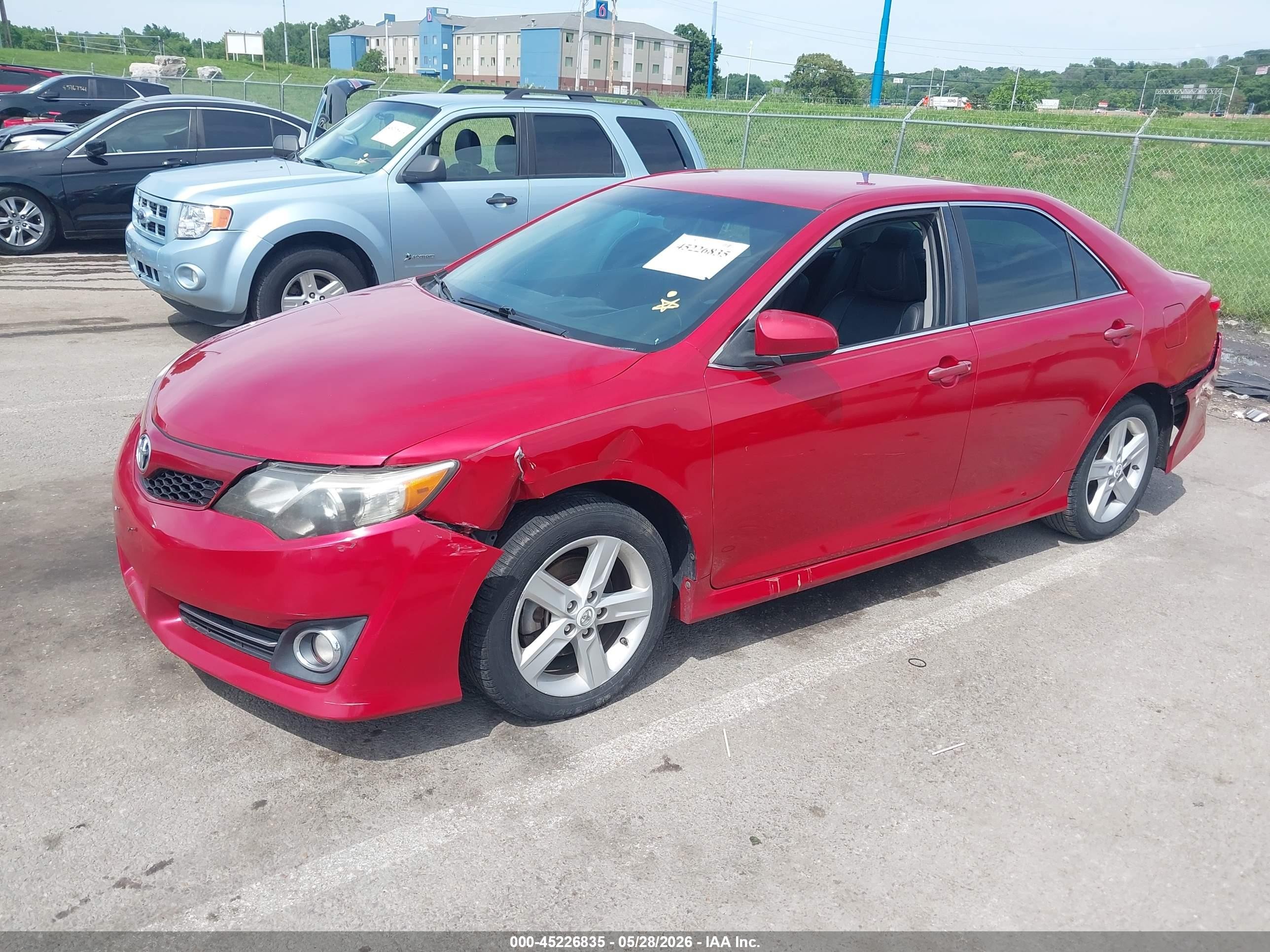 2012 Toyota Camry Se Red vin: 4T1BF1FK1CU595200