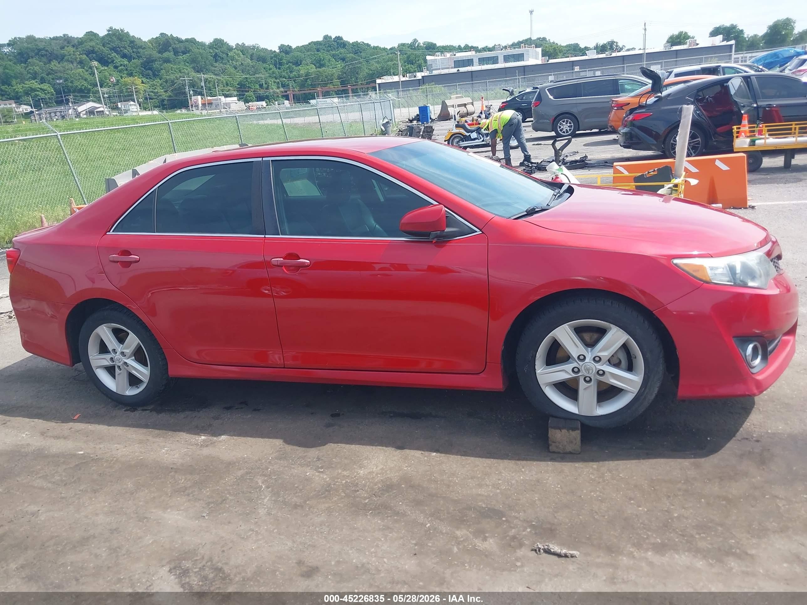 2012 Toyota Camry Se Red vin: 4T1BF1FK1CU595200