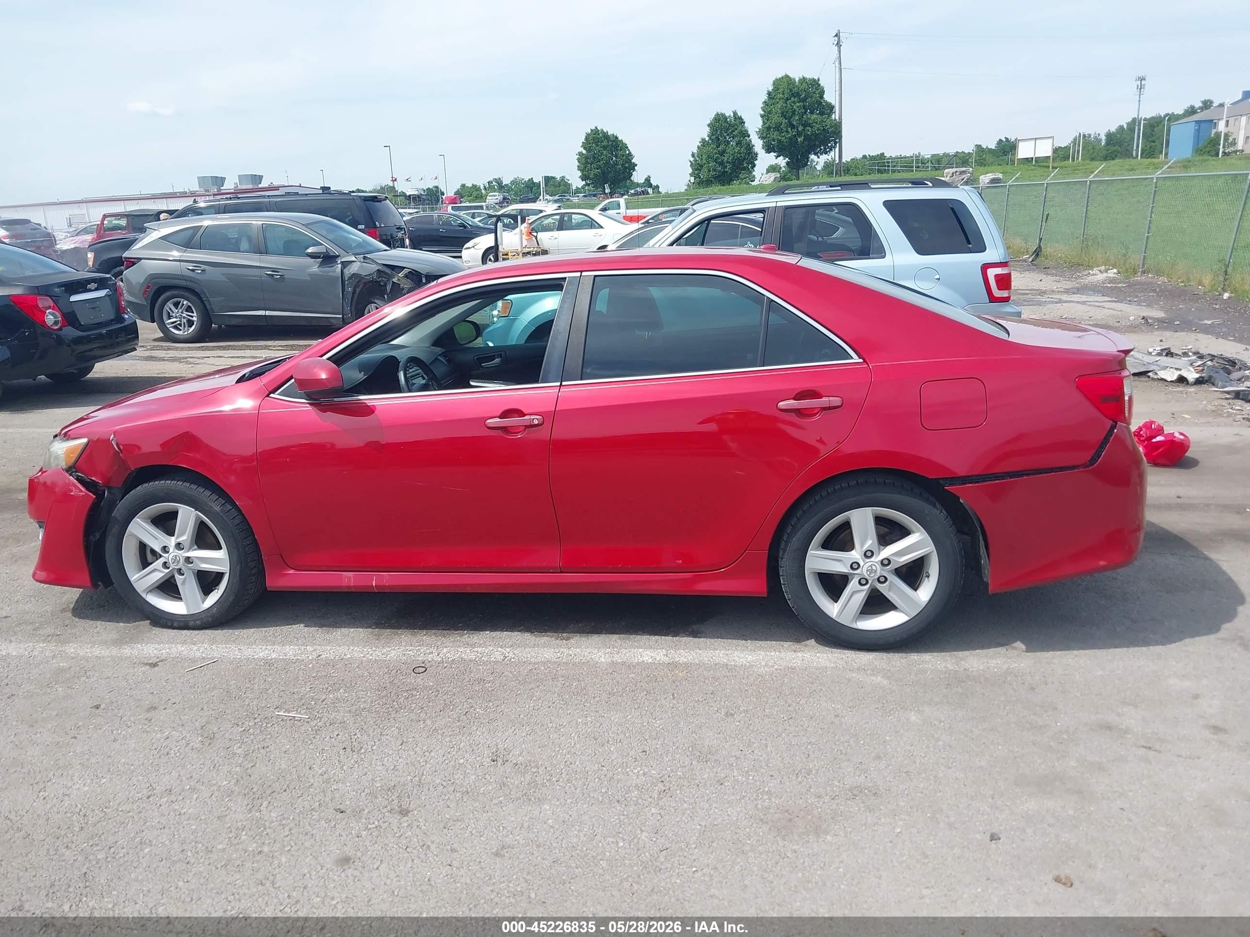 2012 Toyota Camry Se Red vin: 4T1BF1FK1CU595200