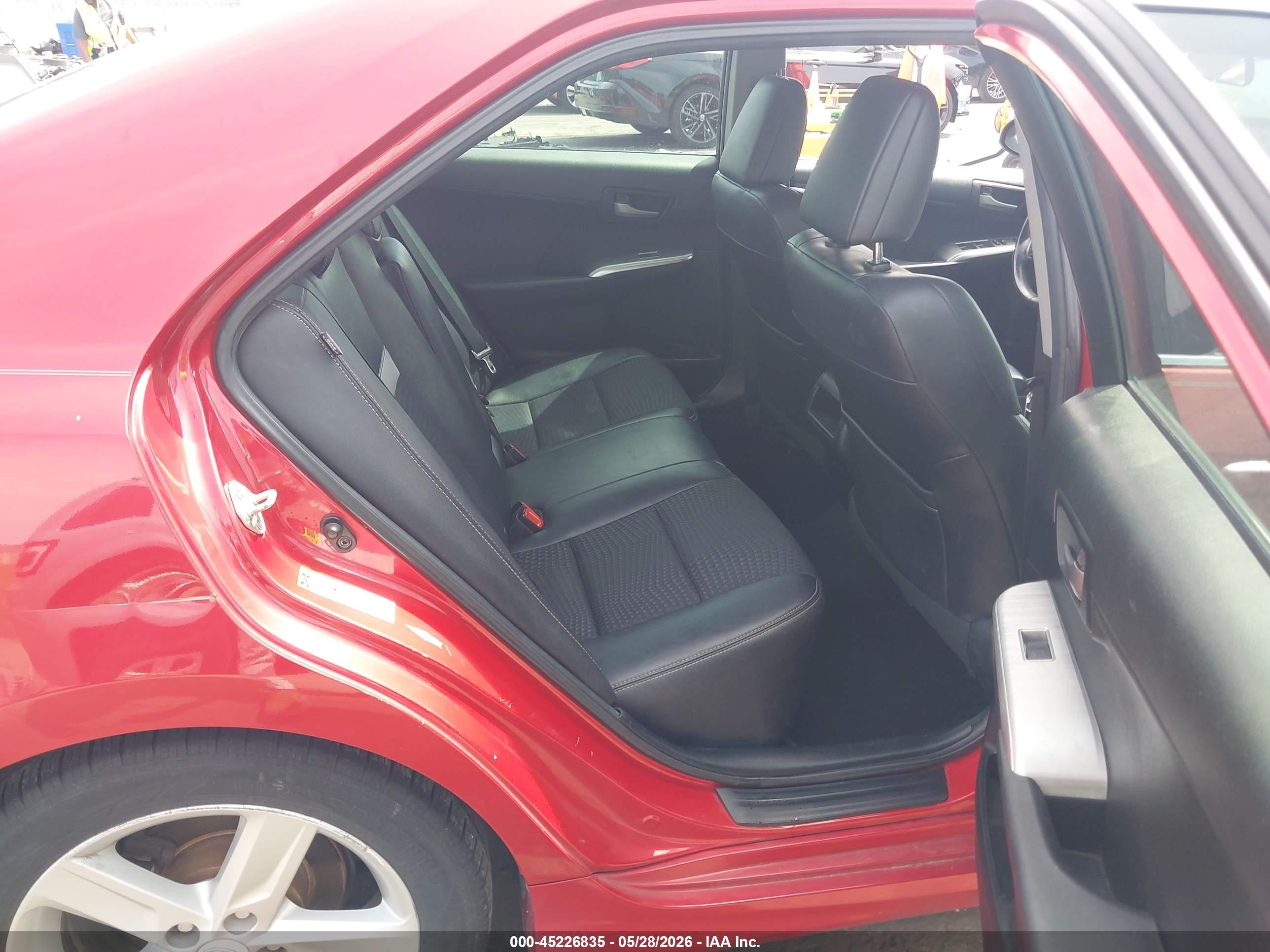 2012 Toyota Camry Se Red vin: 4T1BF1FK1CU595200