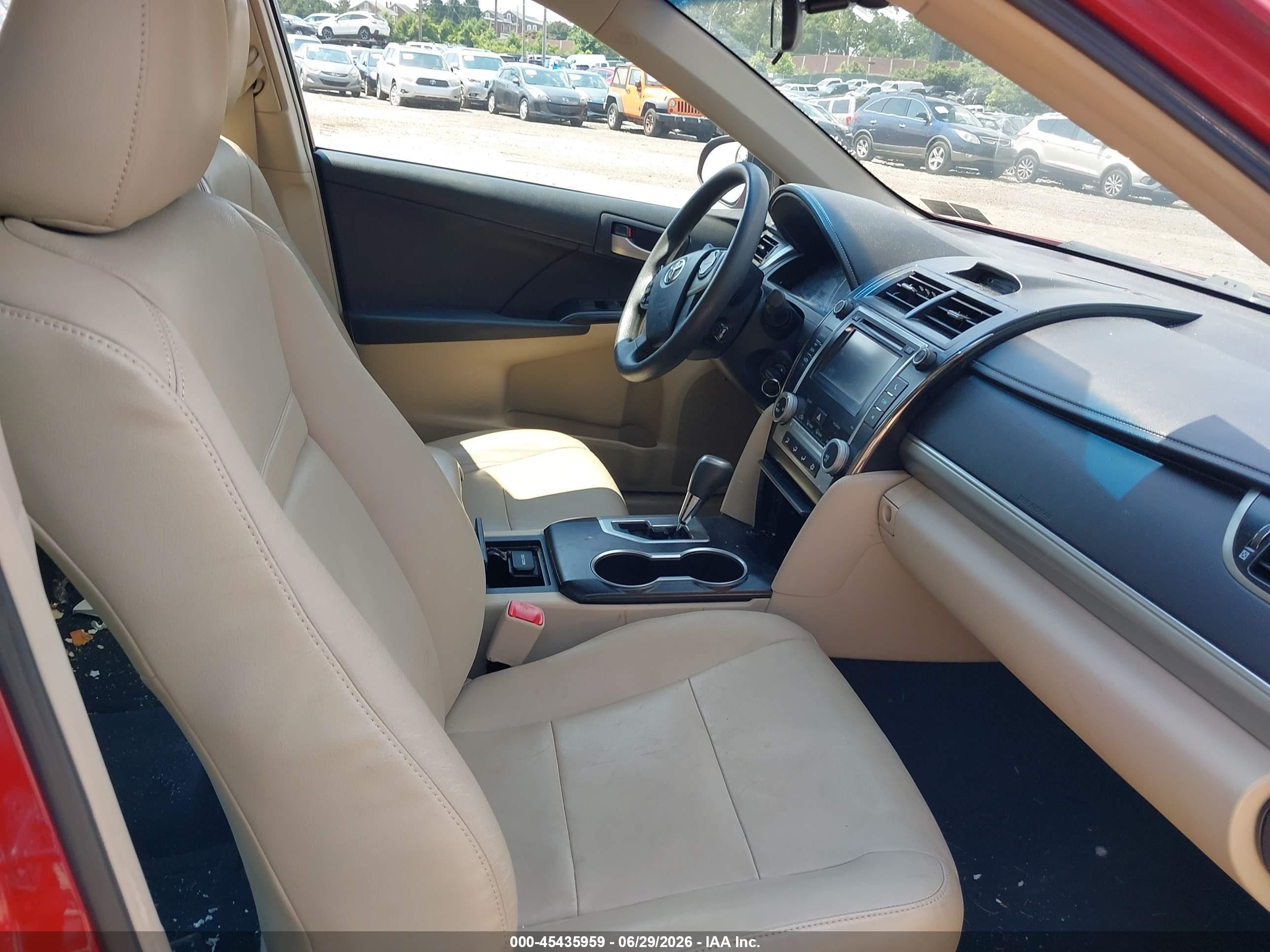 2012 Toyota Camry Le Red vin: 4T1BF1FK1CU606616