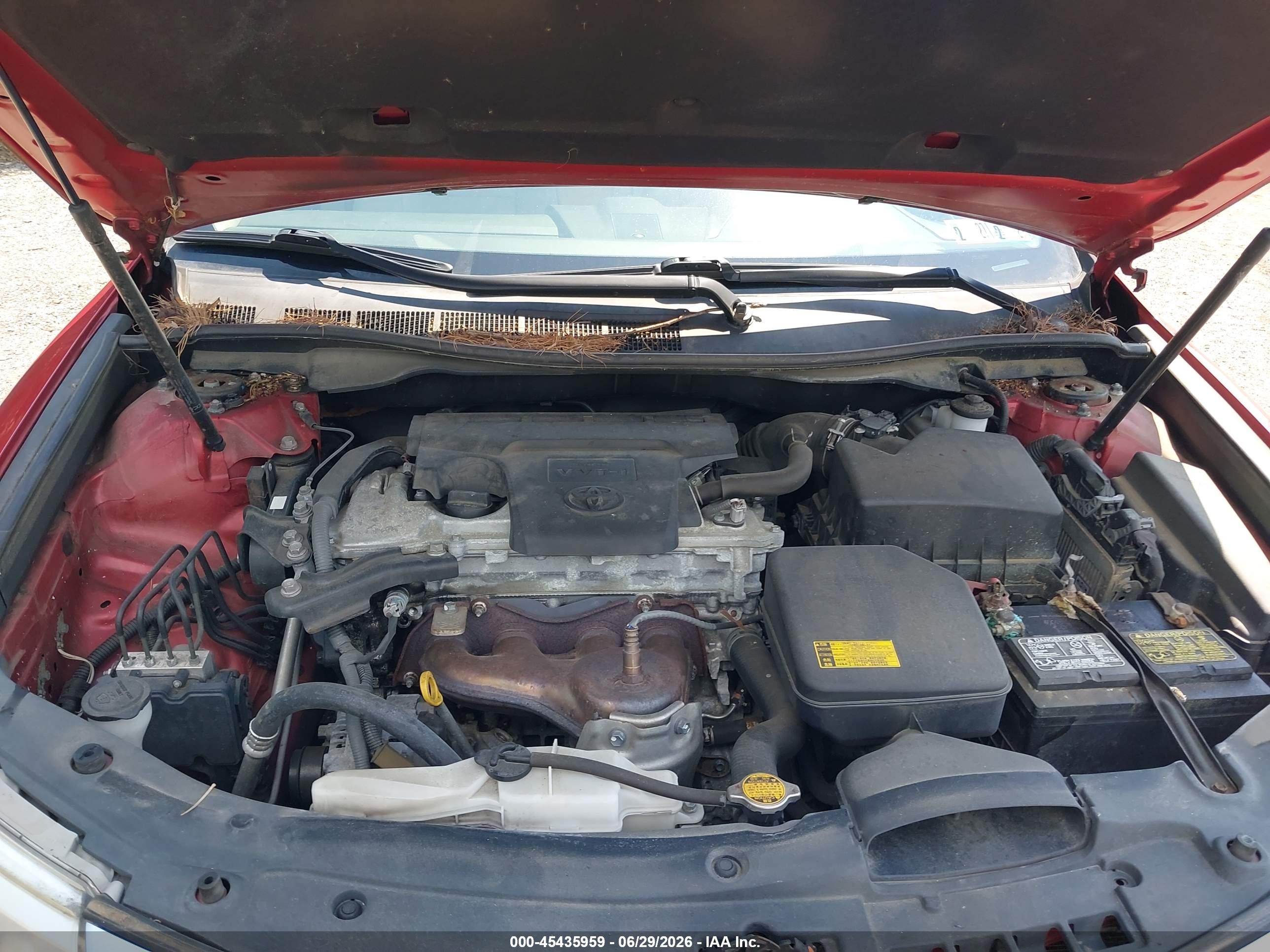 2012 Toyota Camry Le Red vin: 4T1BF1FK1CU606616