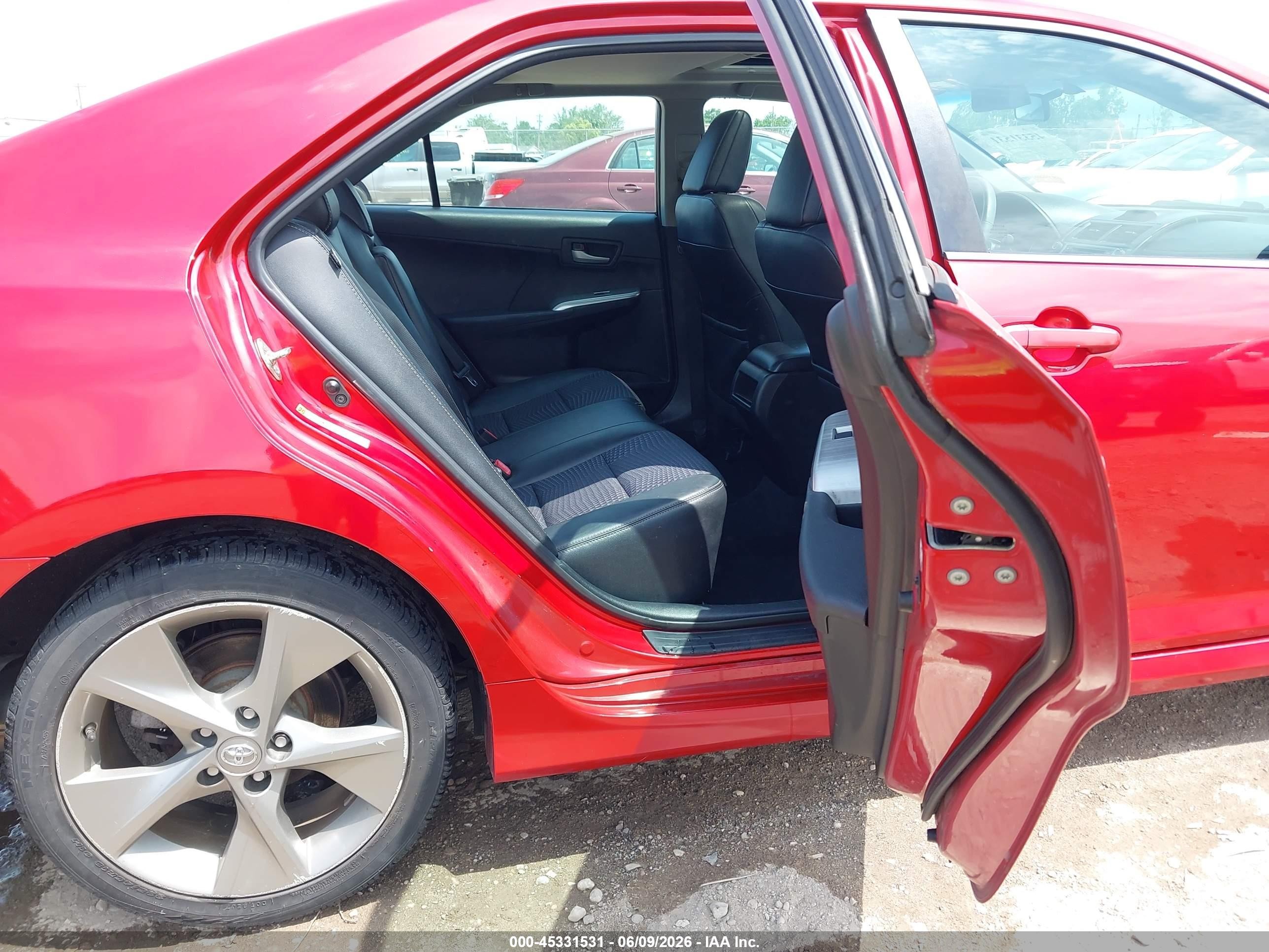 2012 Toyota Camry Se Limited Edition Red vin: 4T1BF1FK1CU615882