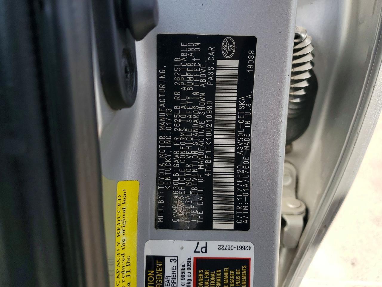 2013 Toyota Camry Se Silver vin: 4T1BF1FK1DU210980