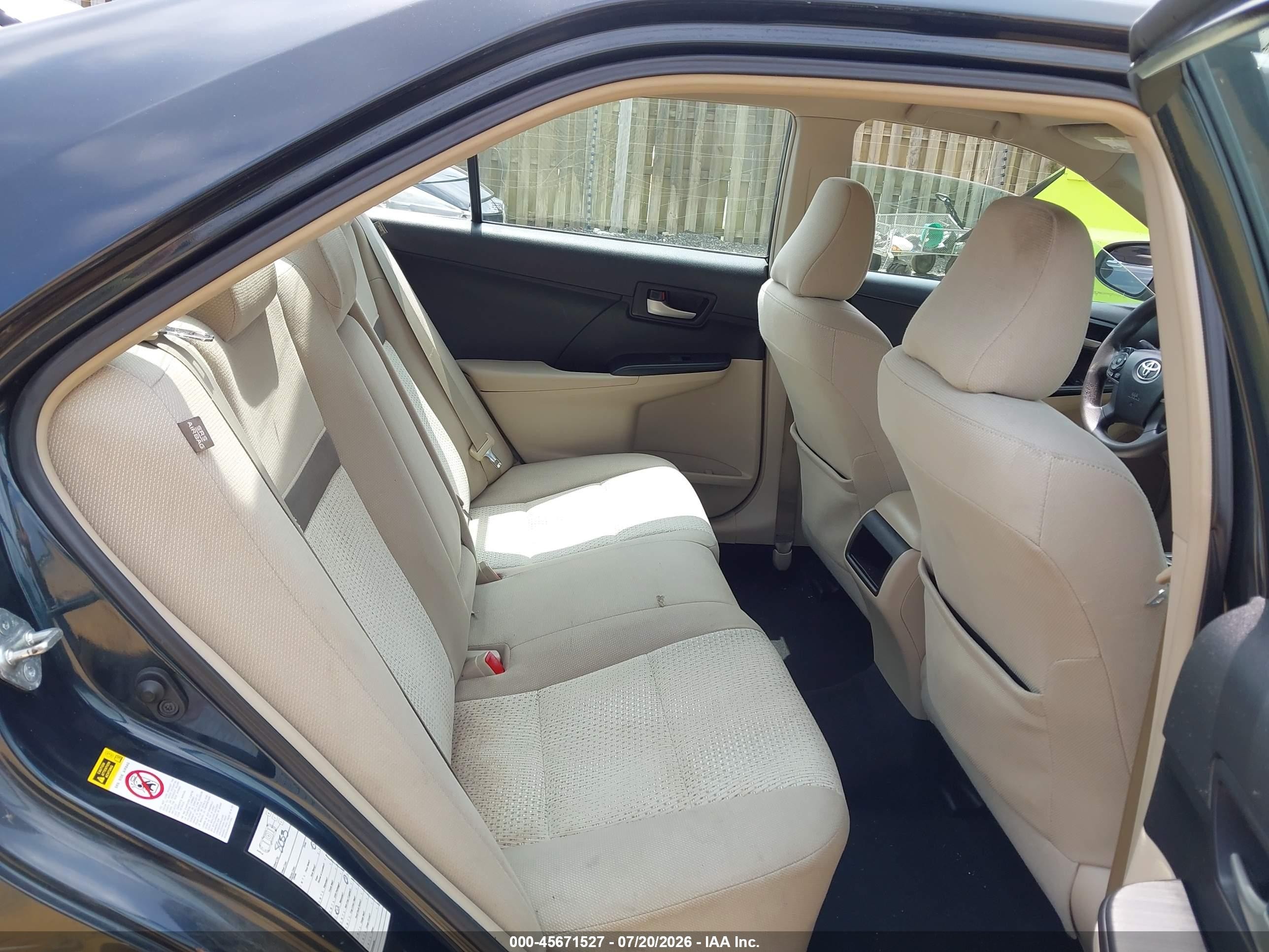 2013 Toyota Camry Le Black vin: 4T1BF1FK1DU231344