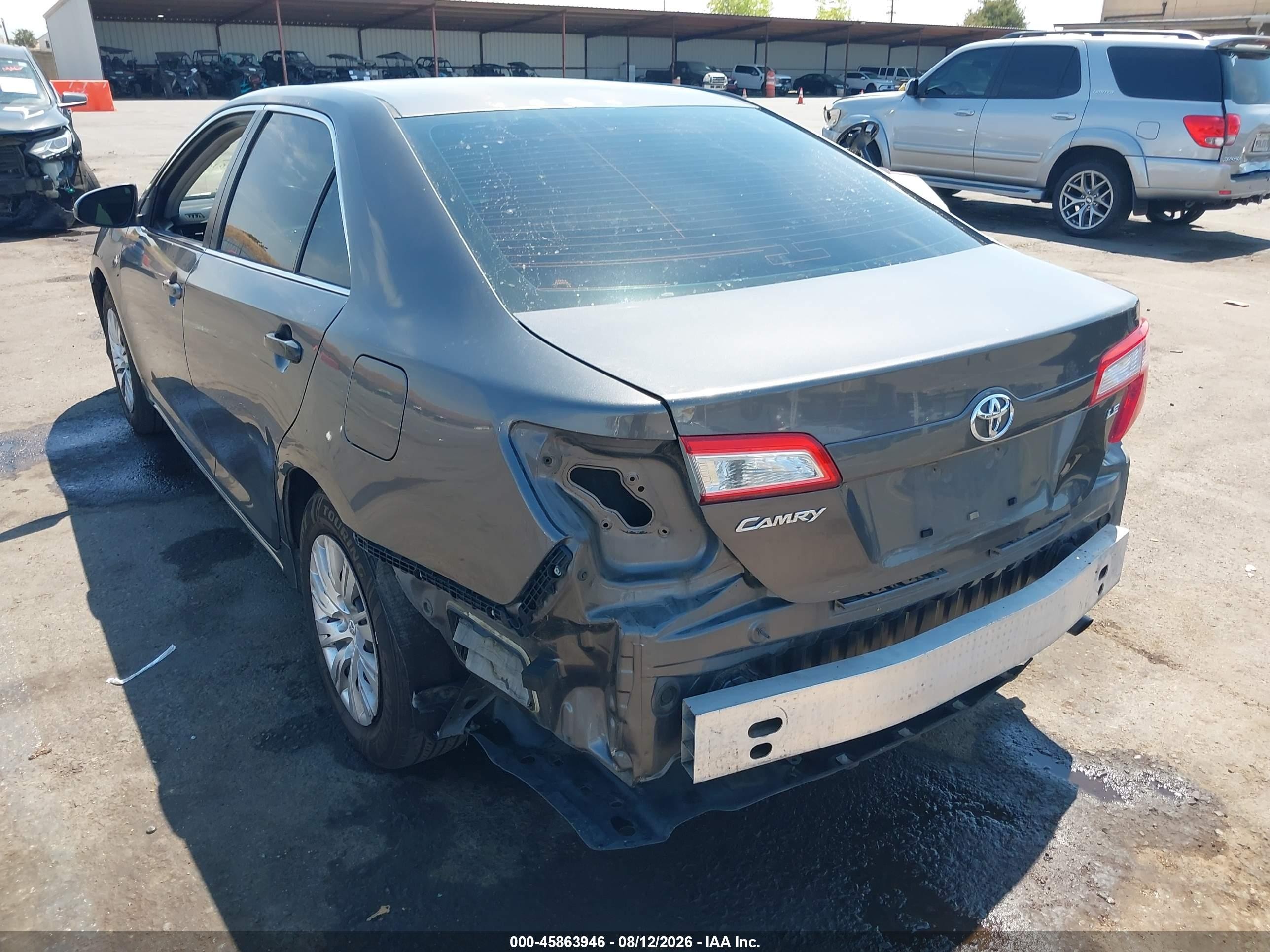 2013 Toyota Camry Le Gray vin: 4T1BF1FK1DU247222
