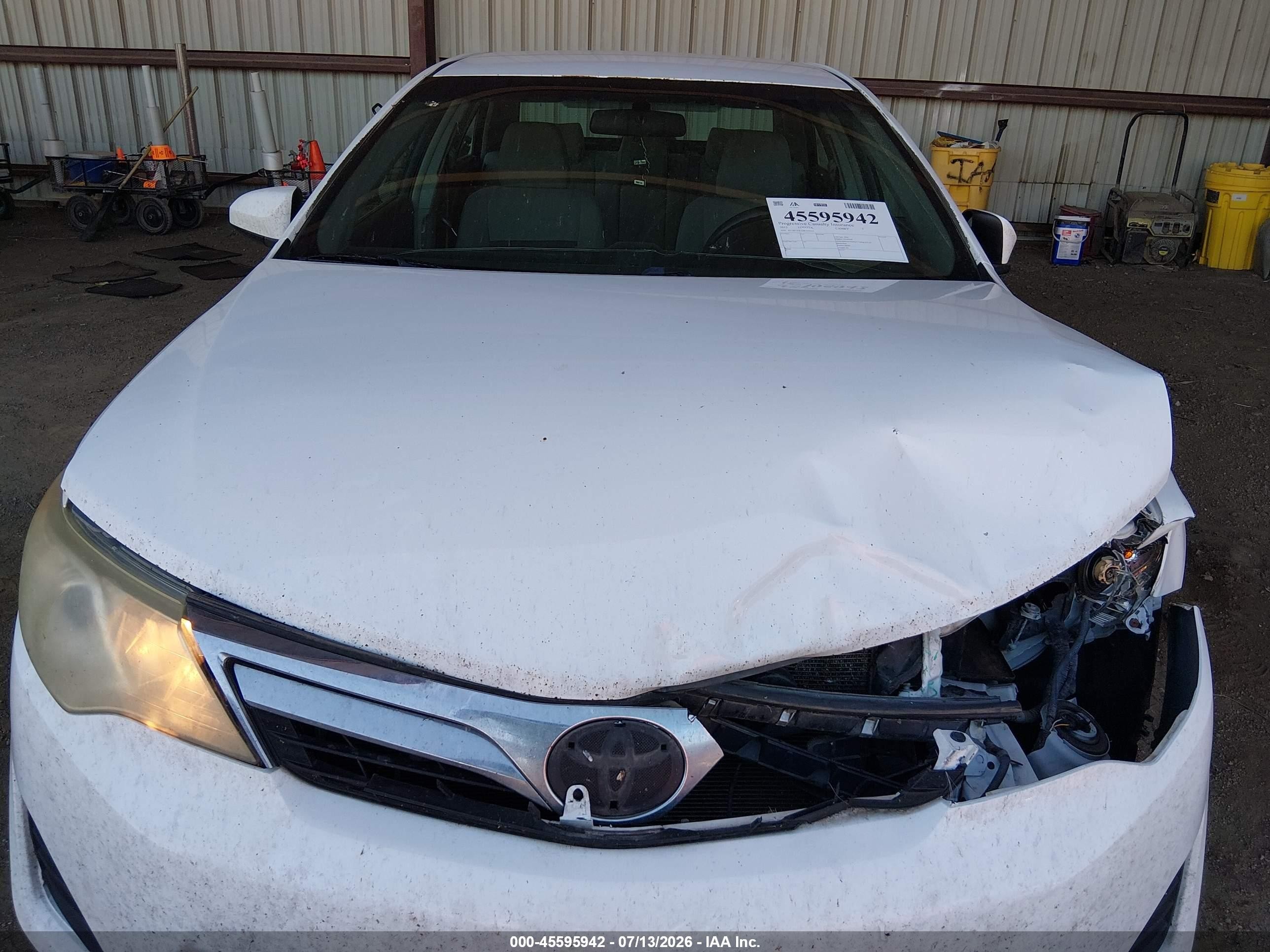 2013 Toyota Camry Le White vin: 4T1BF1FK1DU249441