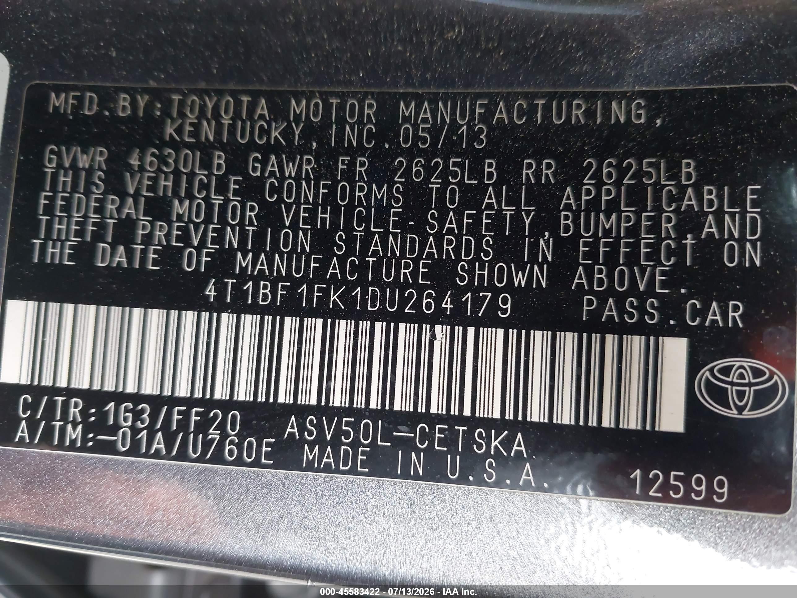 2013 Toyota Camry Se Коричневый vin: 4T1BF1FK1DU264179