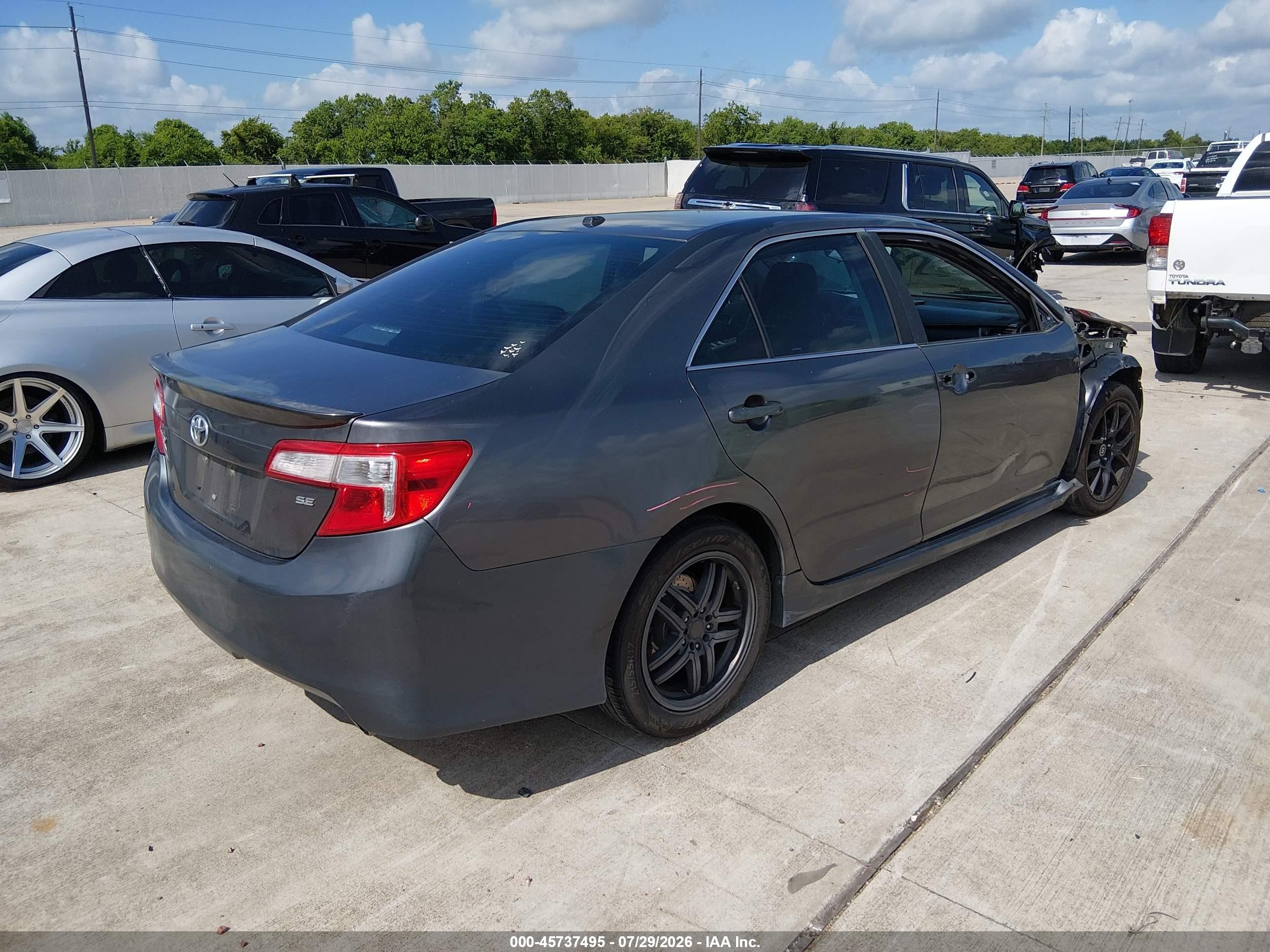 2013 Toyota Camry Se Gray vin: 4T1BF1FK1DU284481