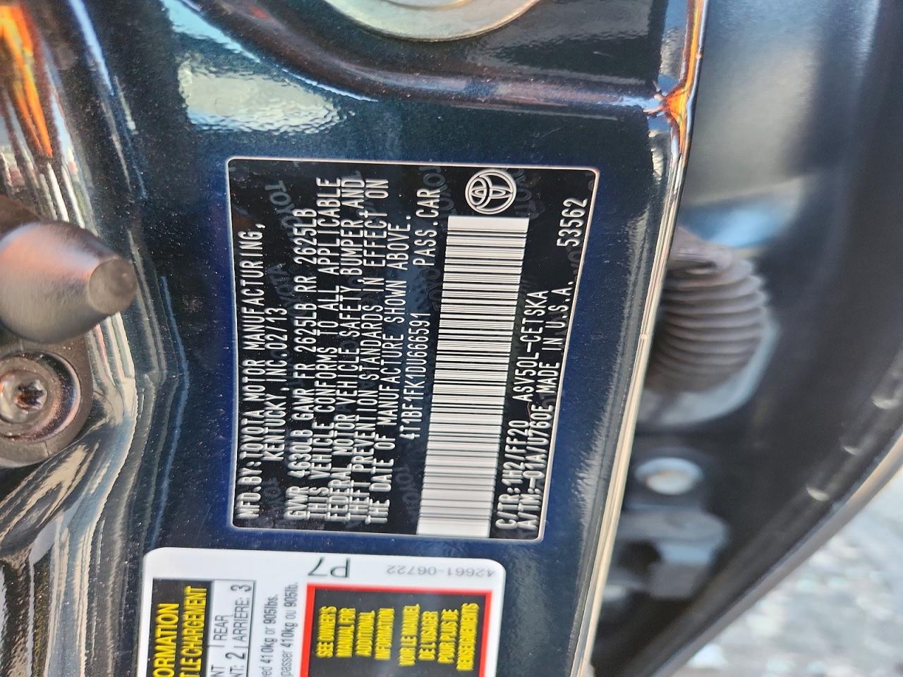 2013 Toyota Camry Se Черный vin: 4T1BF1FK1DU666591