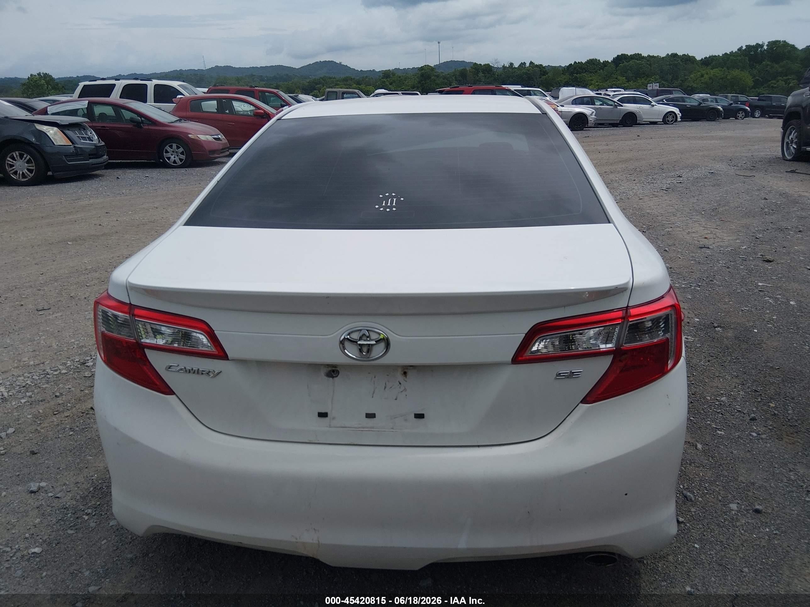 2013 Toyota Camry Se White vin: 4T1BF1FK1DU669944
