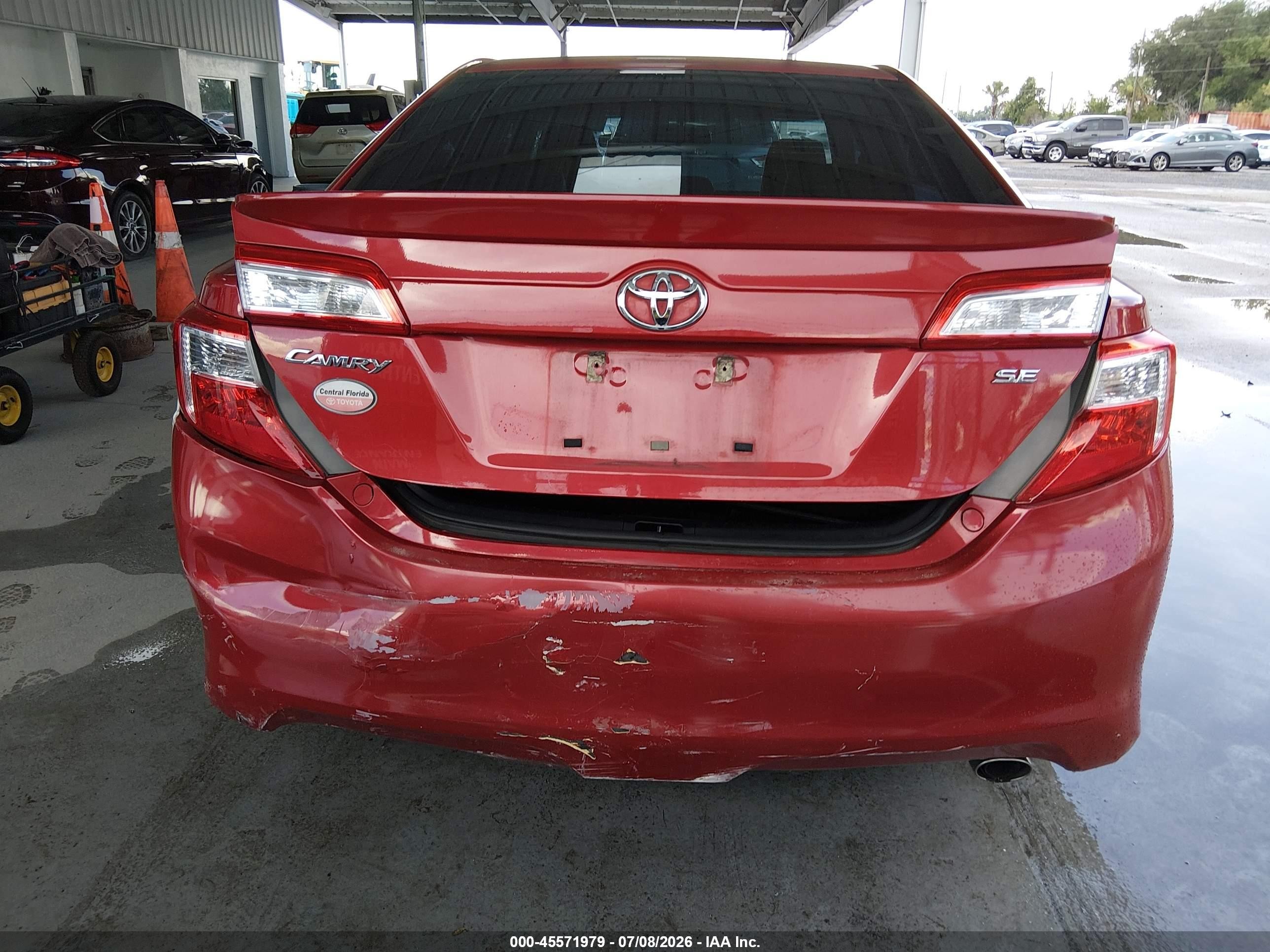 2013 Toyota Camry Se Красный vin: 4T1BF1FK1DU672083