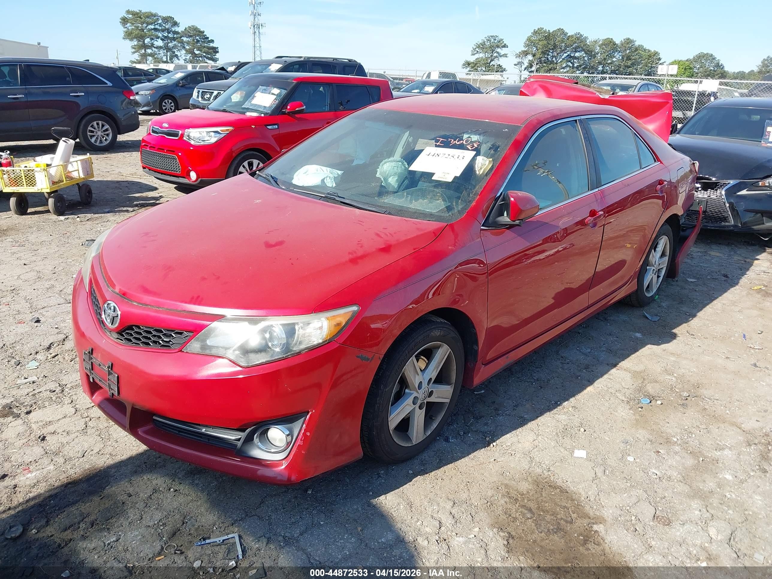 2013 Toyota Camry Se Red vin: 4T1BF1FK1DU672424