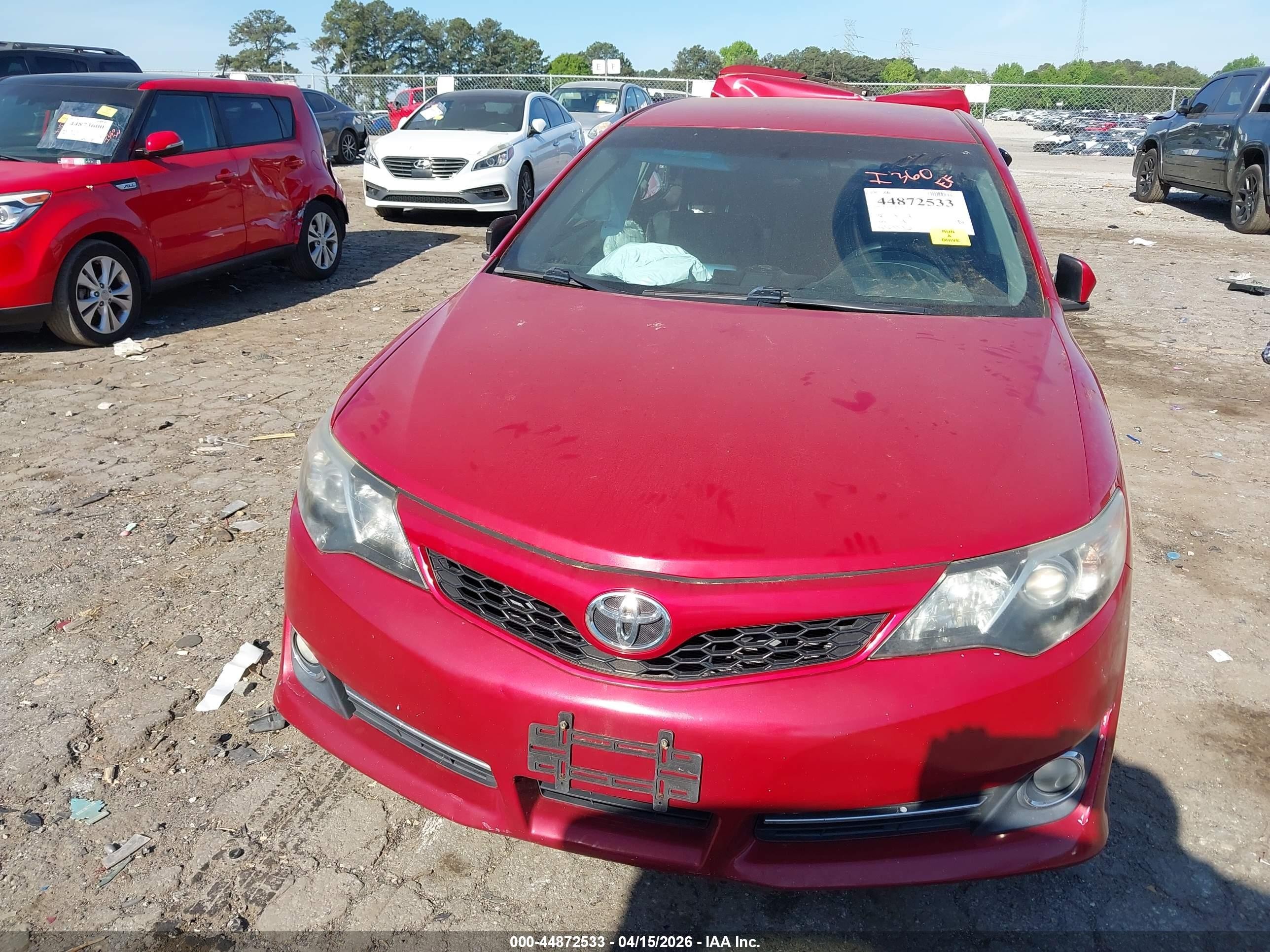 2013 Toyota Camry Se Red vin: 4T1BF1FK1DU672424