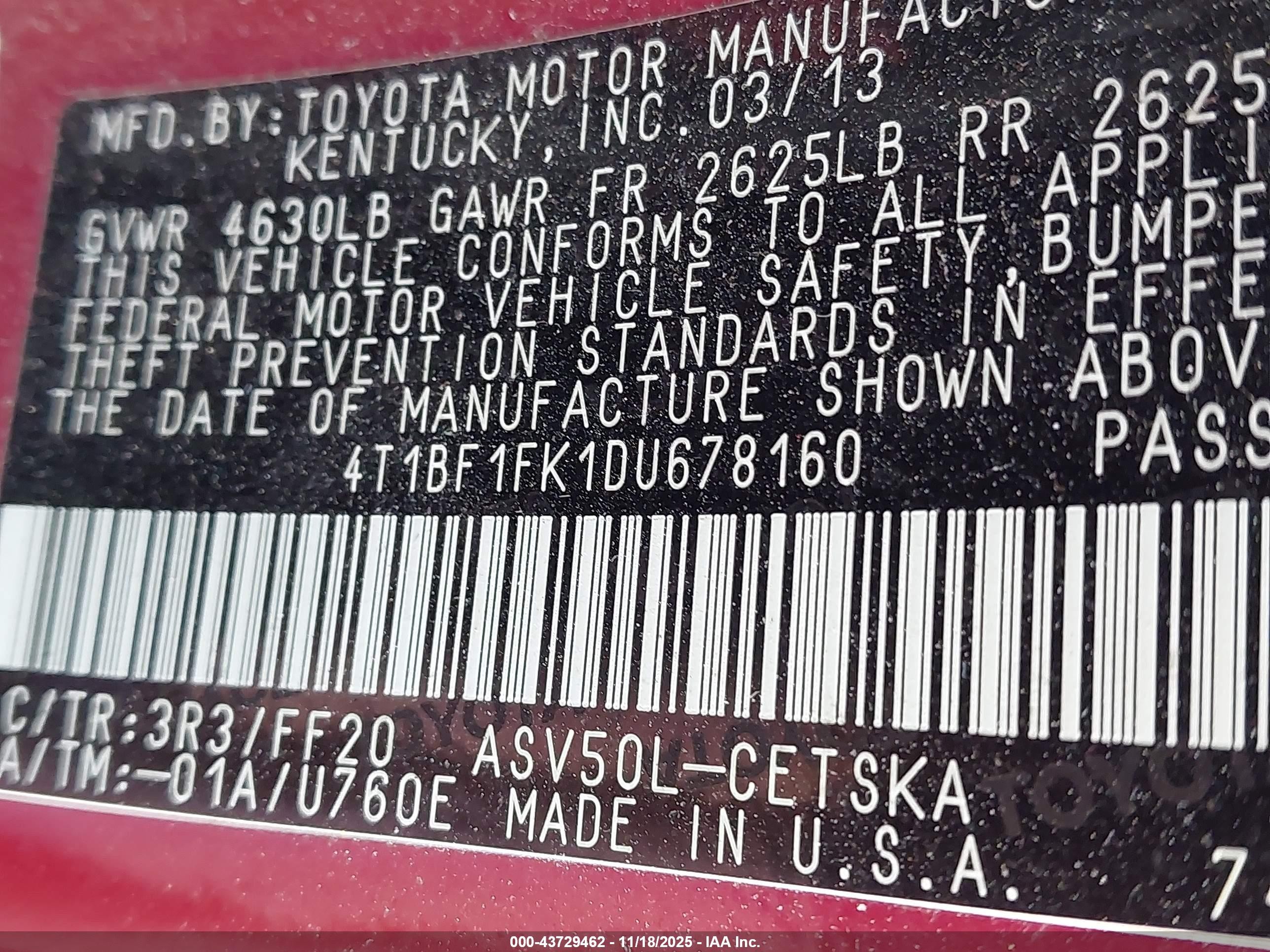 2013 Toyota Camry Se Бордовый vin: 4T1BF1FK1DU678160