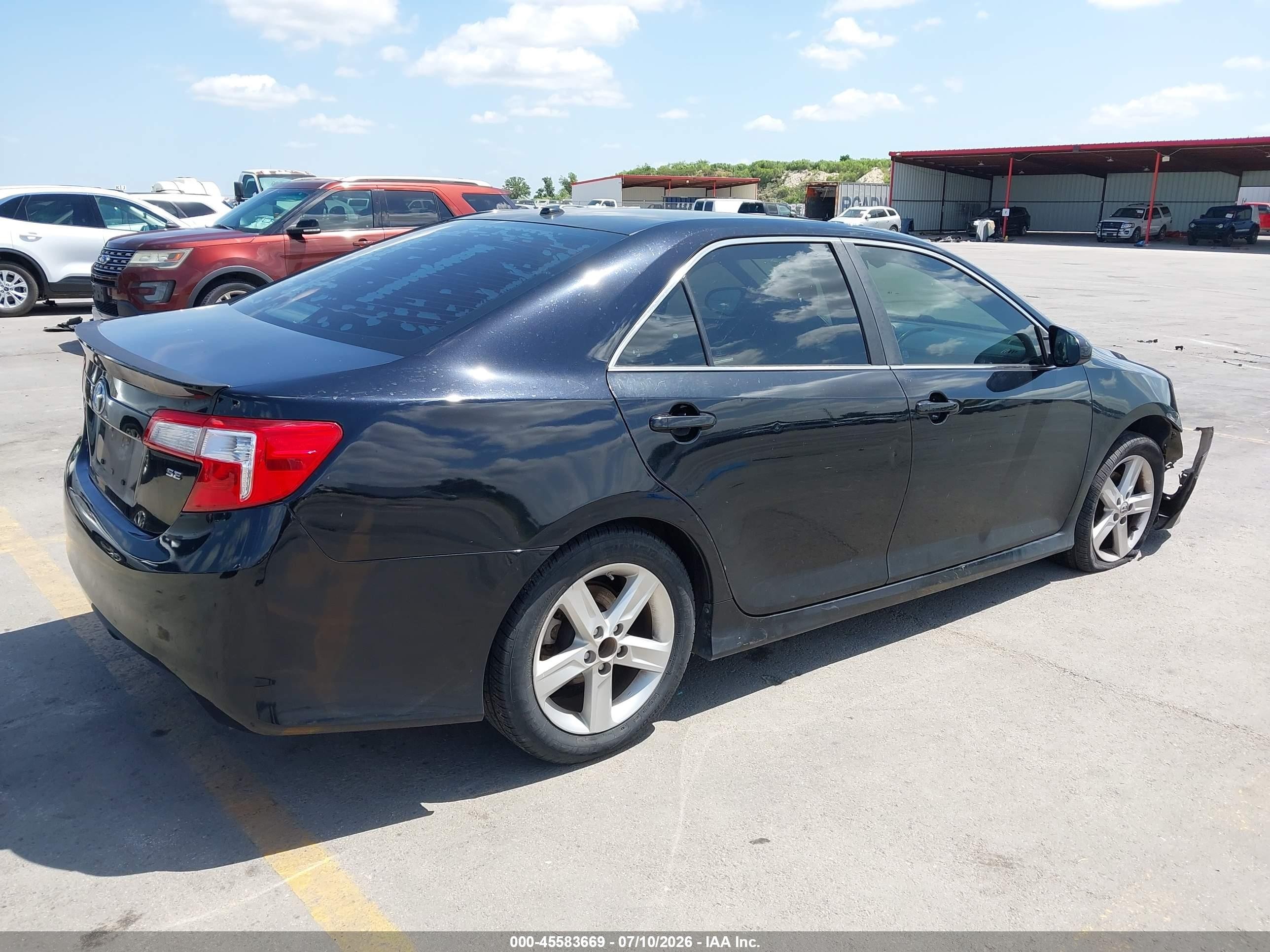 2014 Toyota Camry Se Black vin: 4T1BF1FK1EU329808
