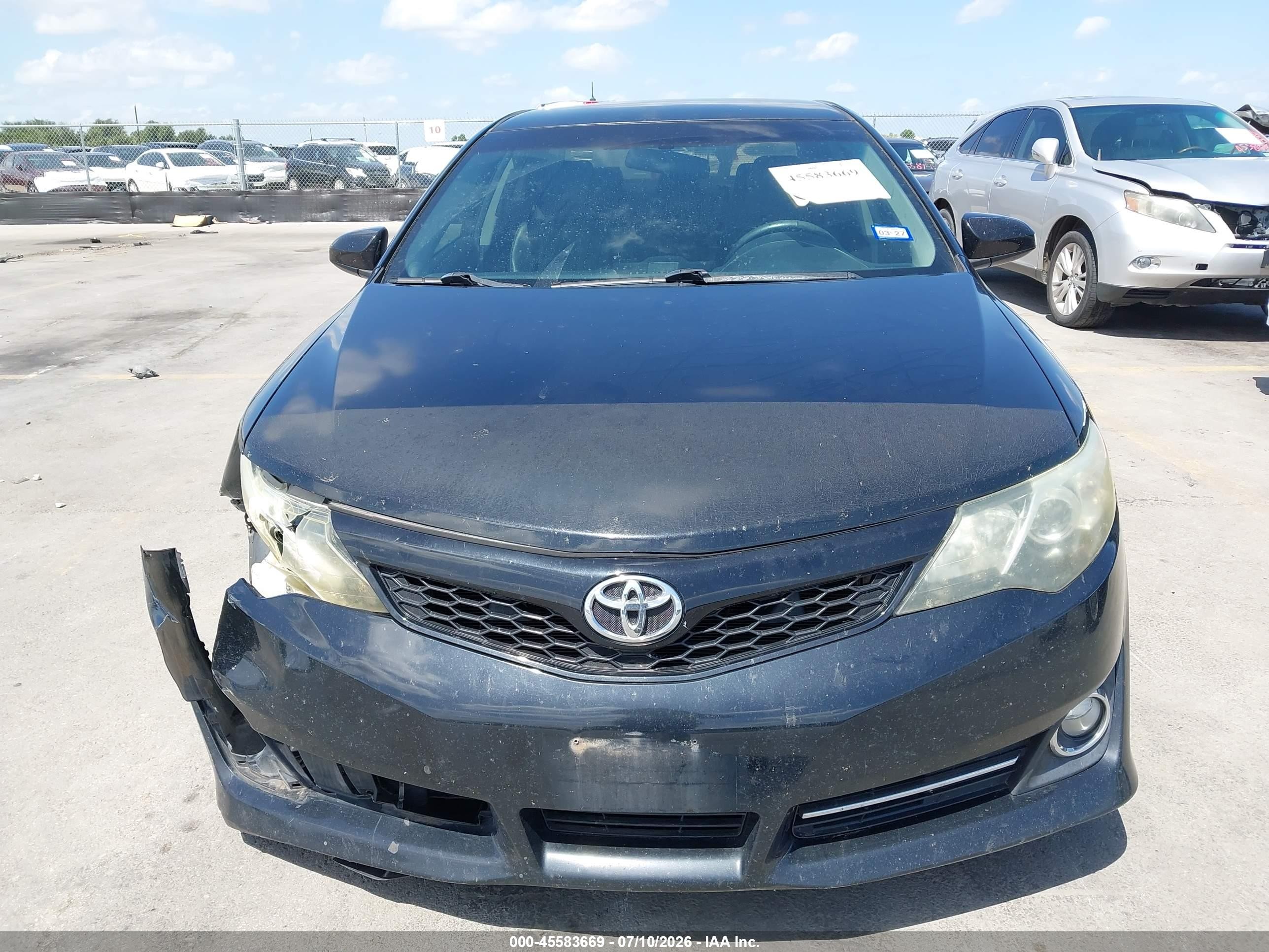 2014 Toyota Camry Se Black vin: 4T1BF1FK1EU329808