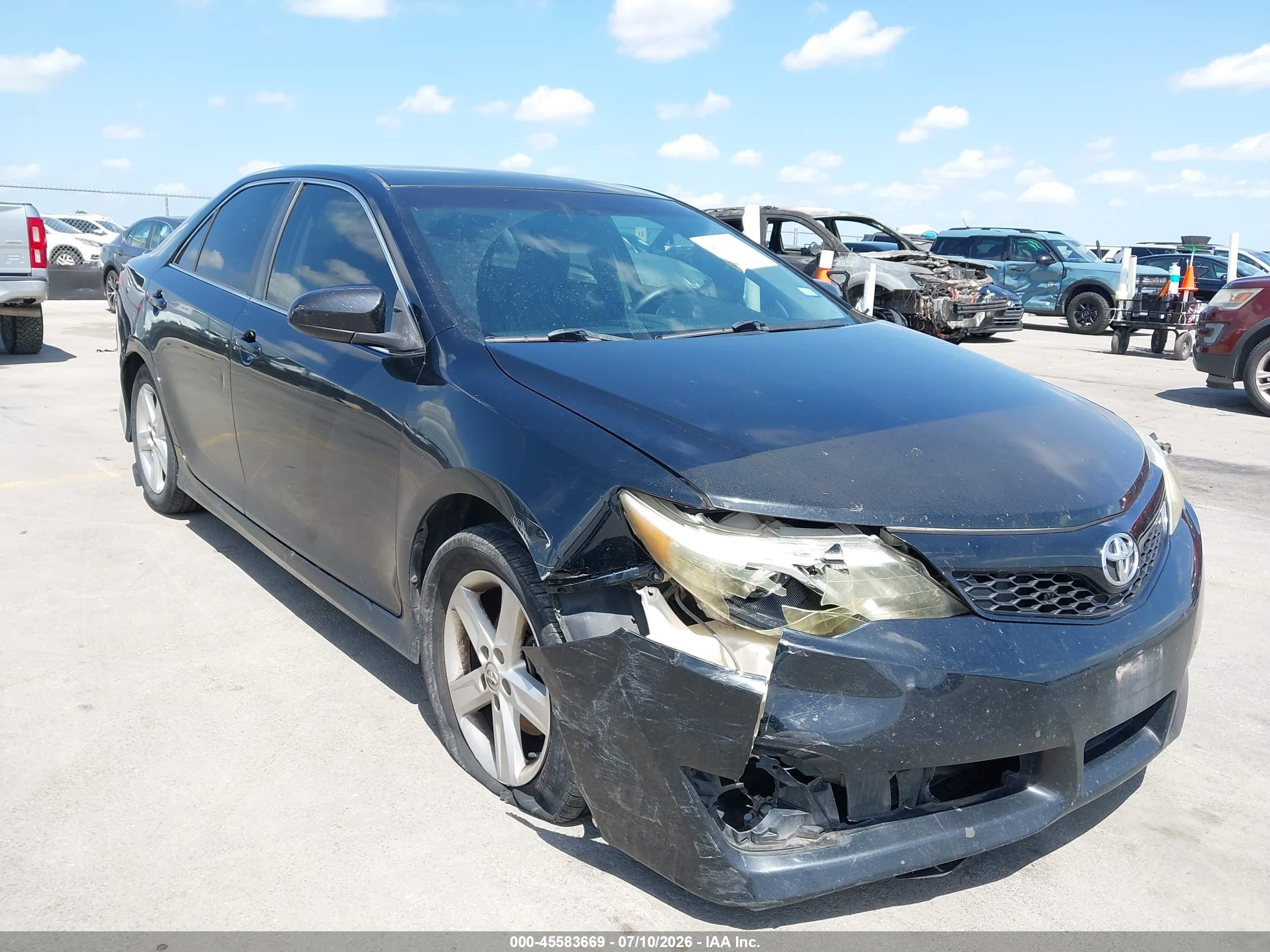 2014 Toyota Camry Se Black vin: 4T1BF1FK1EU329808