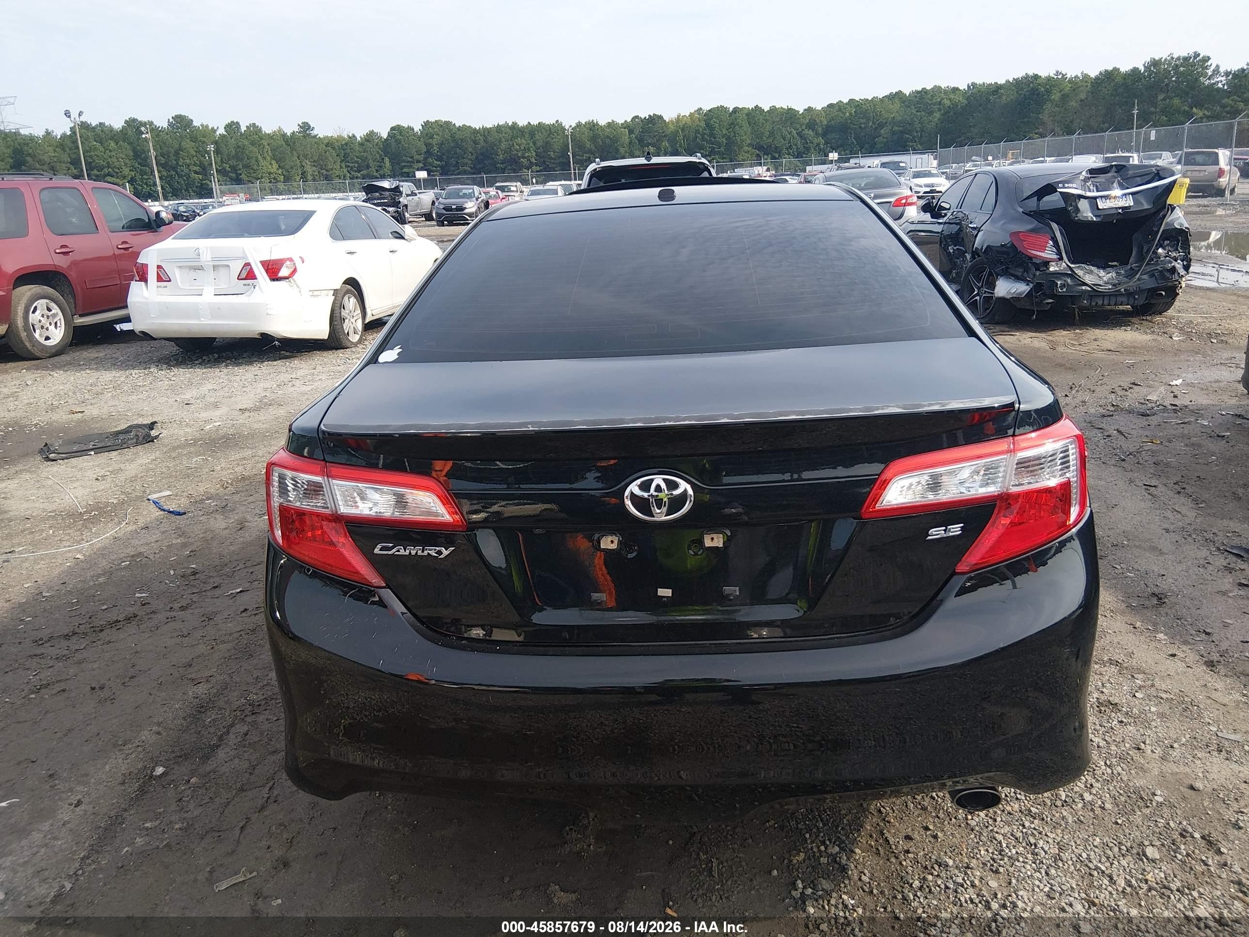 2014 Toyota Camry Se Black vin: 4T1BF1FK1EU397106