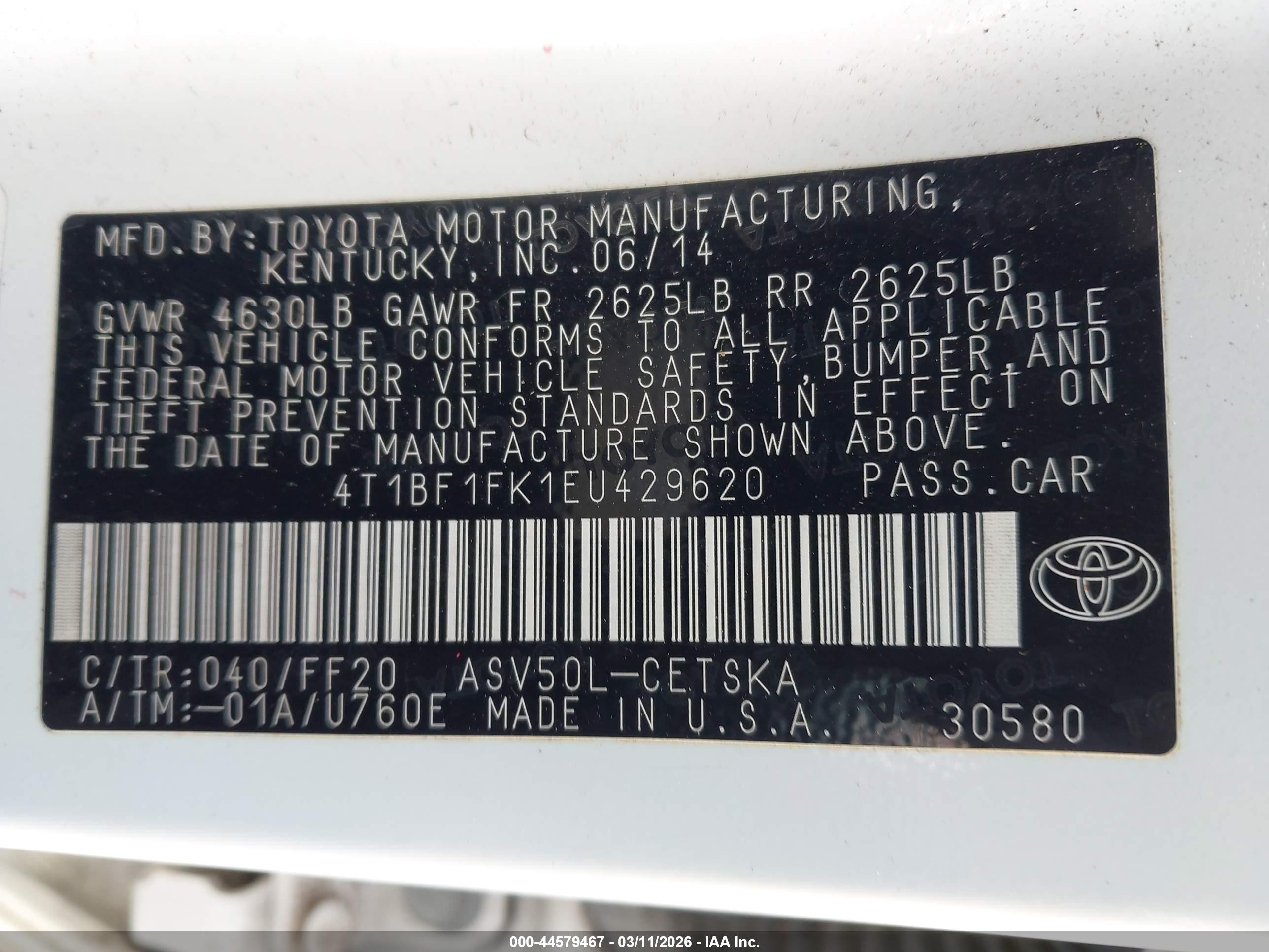 2014 Toyota Camry Se White vin: 4T1BF1FK1EU429620