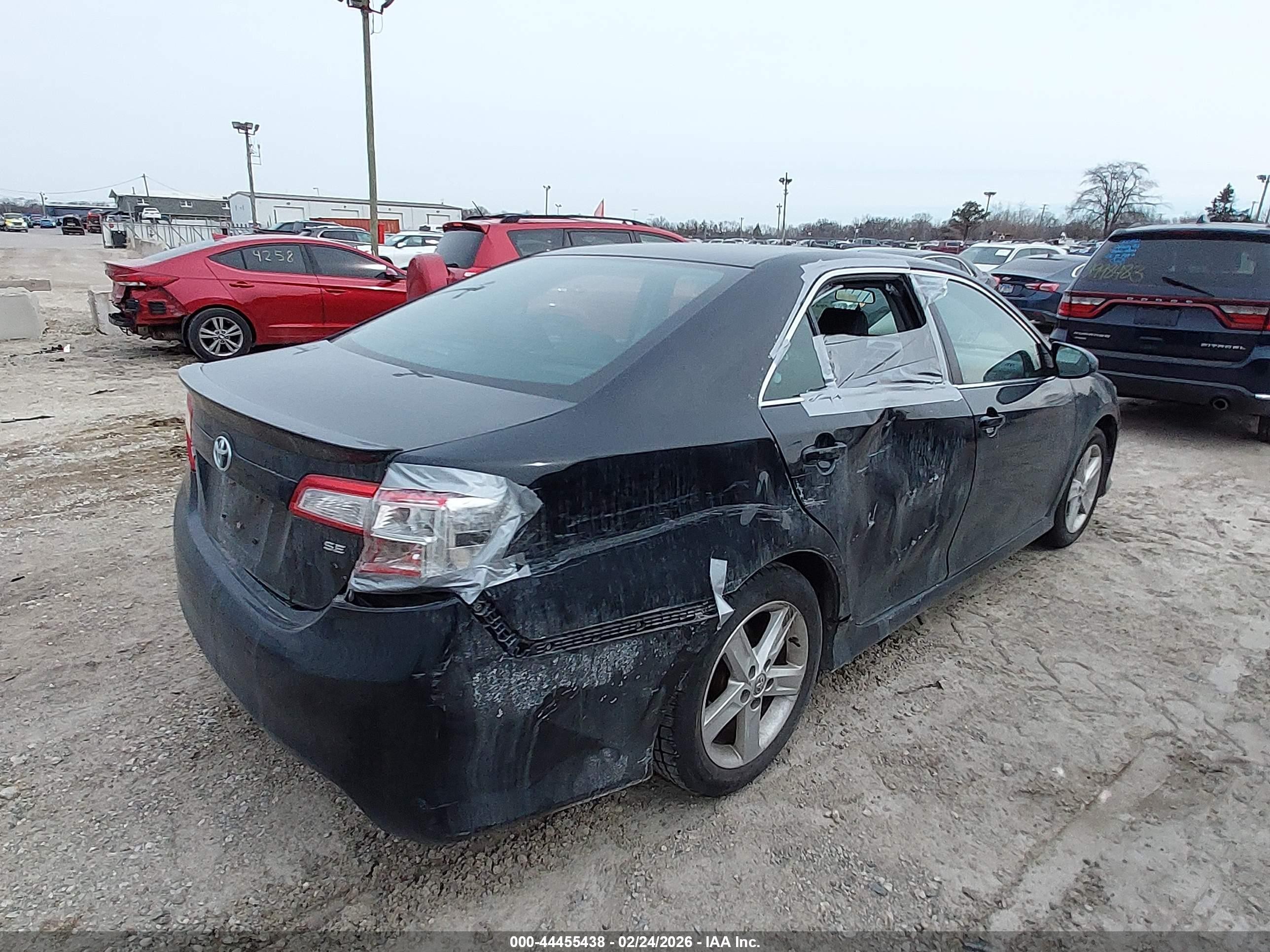 2014 Toyota Camry Se Black vin: 4T1BF1FK1EU449897