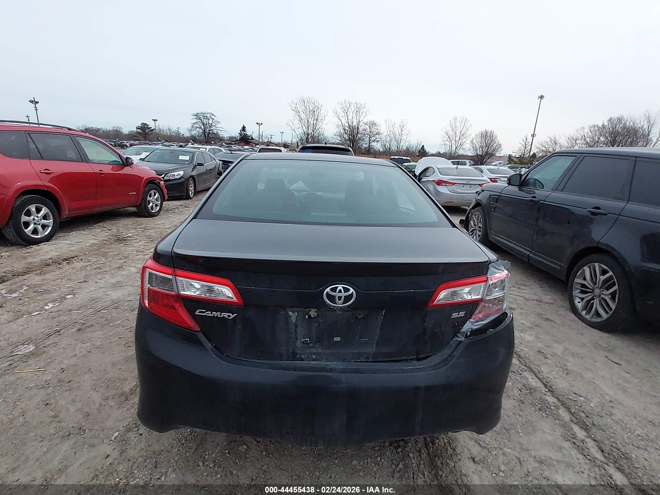 2014 Toyota Camry Se Black vin: 4T1BF1FK1EU449897