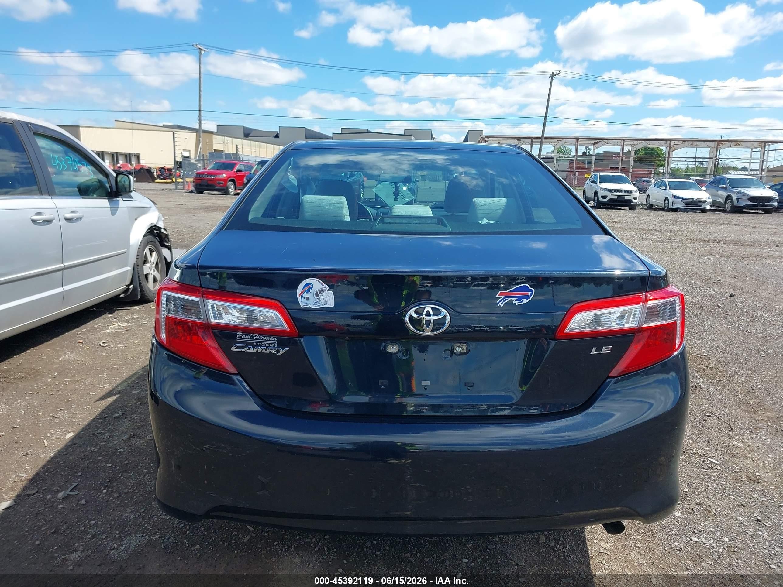 2014 Toyota Camry Le Black vin: 4T1BF1FK1EU462262
