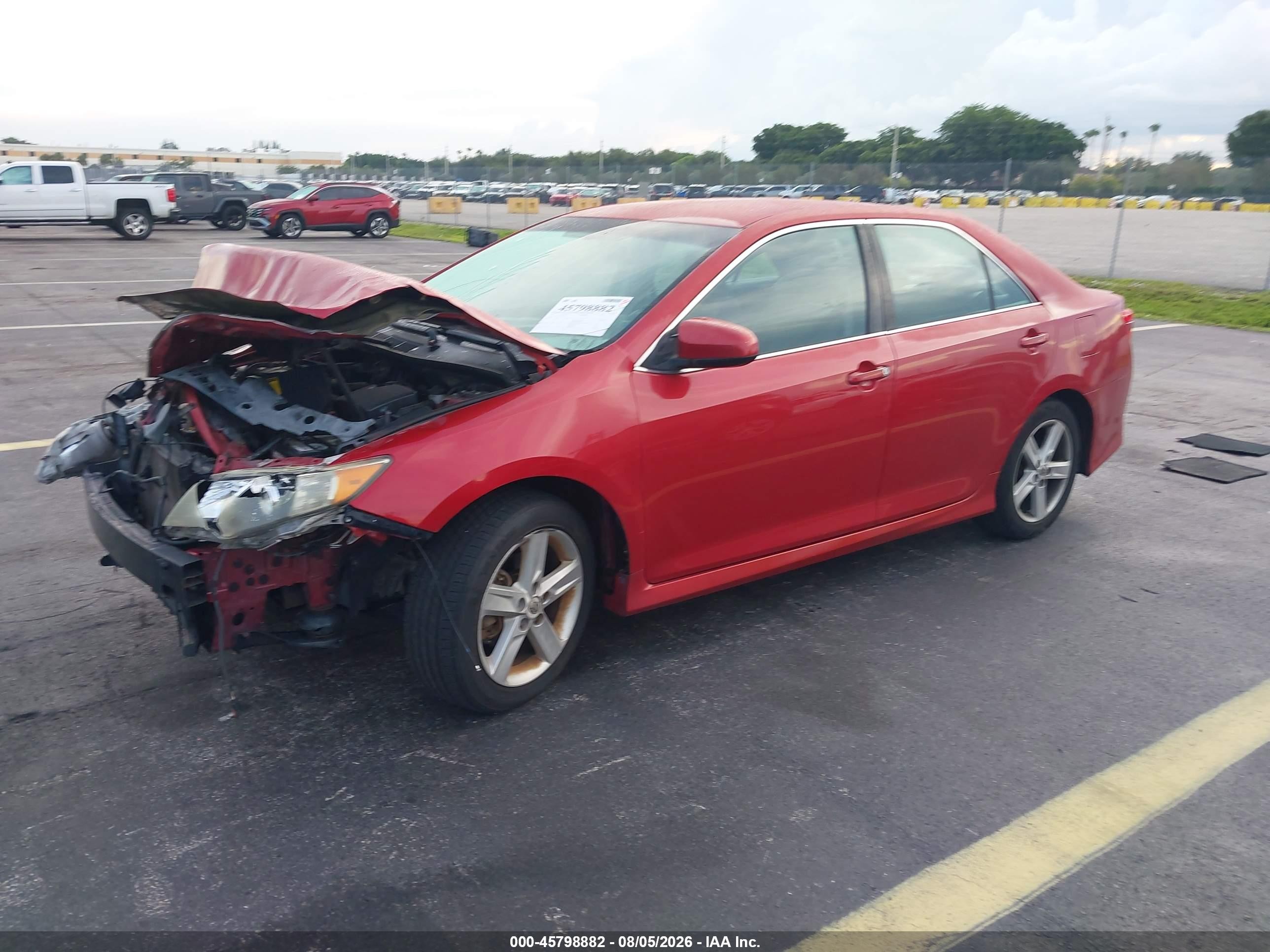 2014 Toyota Camry Se Red vin: 4T1BF1FK1EU727455