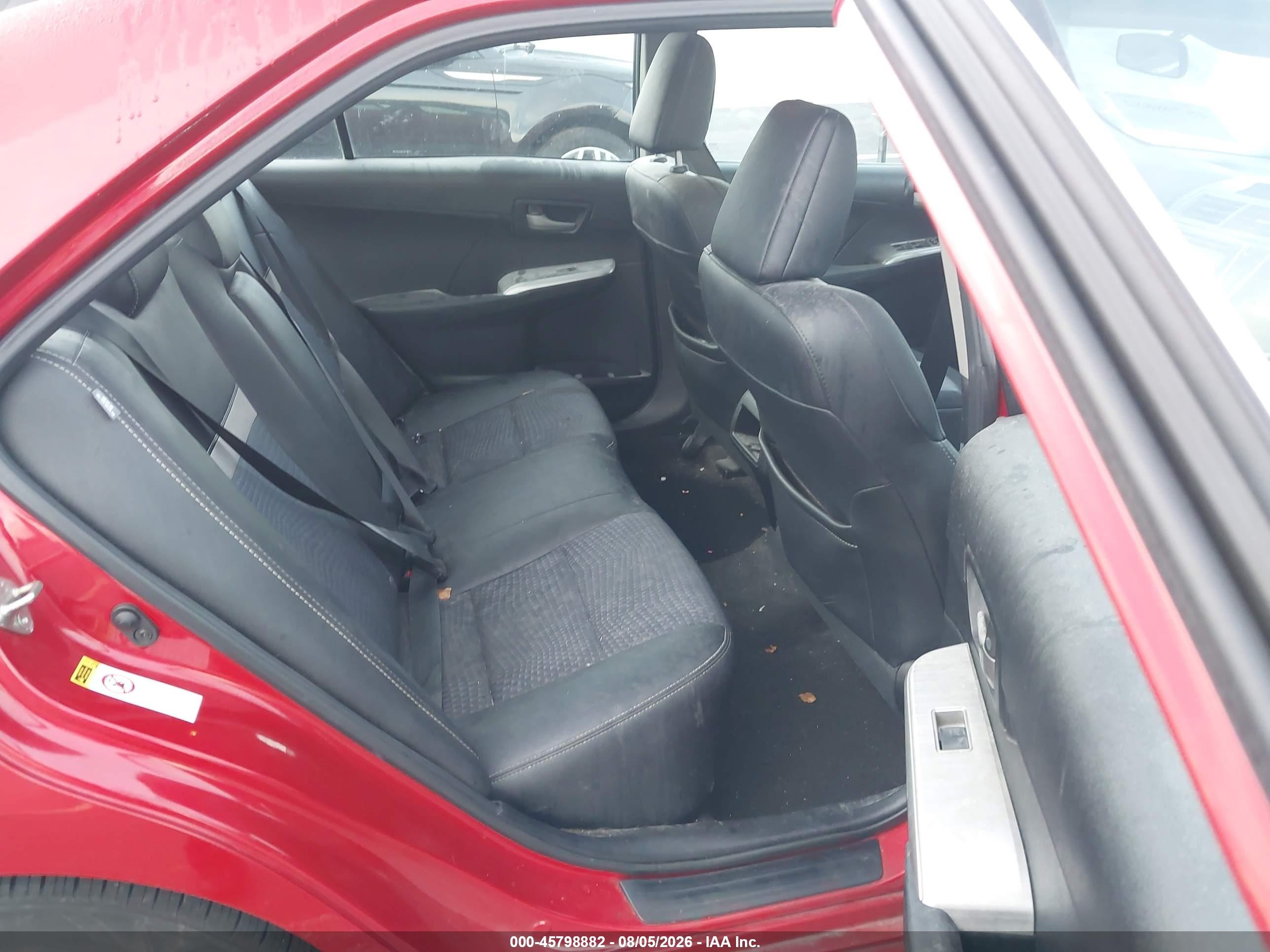 2014 Toyota Camry Se Red vin: 4T1BF1FK1EU727455