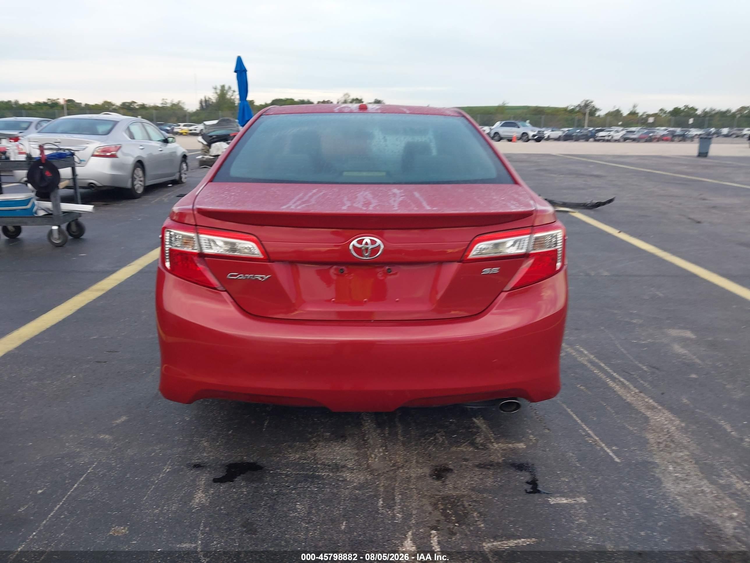 2014 Toyota Camry Se Red vin: 4T1BF1FK1EU727455