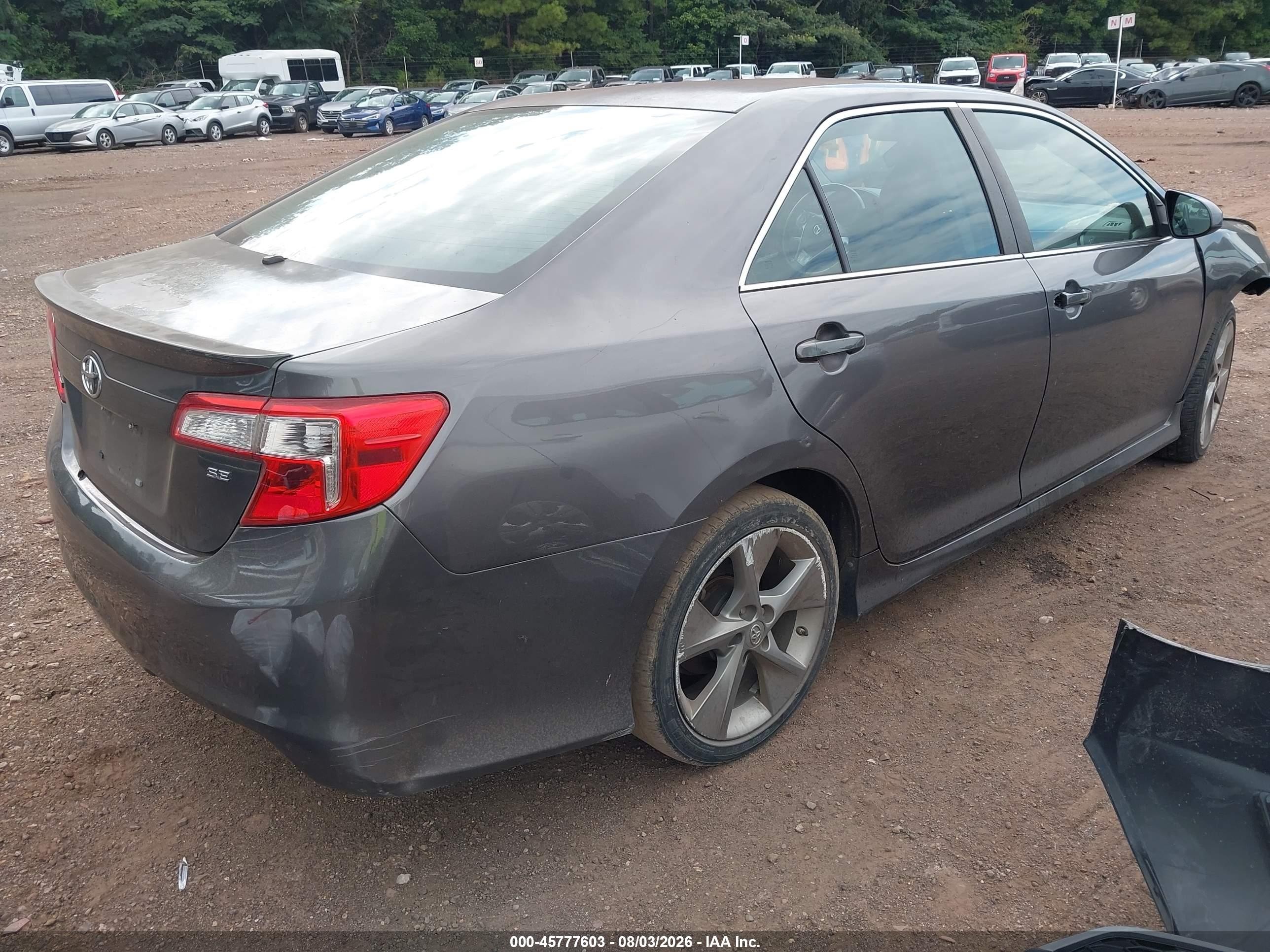 2014 Toyota Camry Se Sport Gray vin: 4T1BF1FK1EU736835
