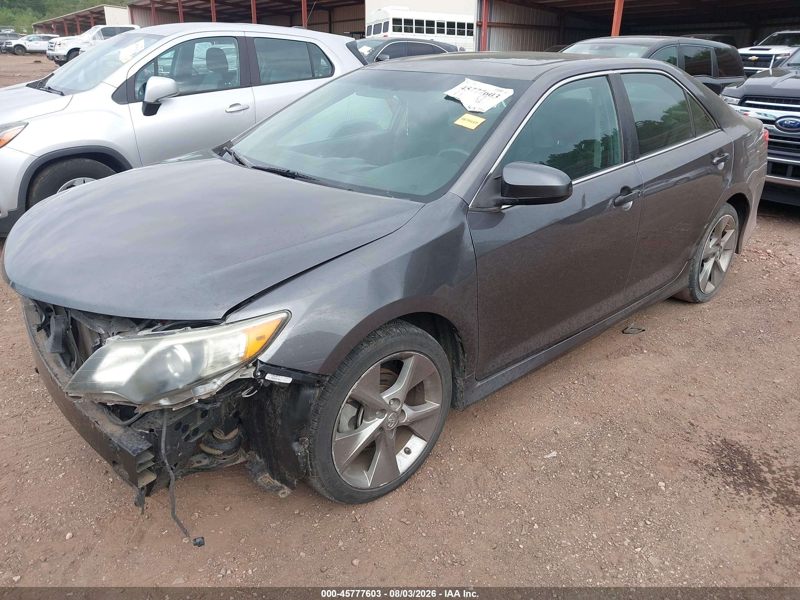 2014 Toyota Camry Se Sport Gray vin: 4T1BF1FK1EU736835