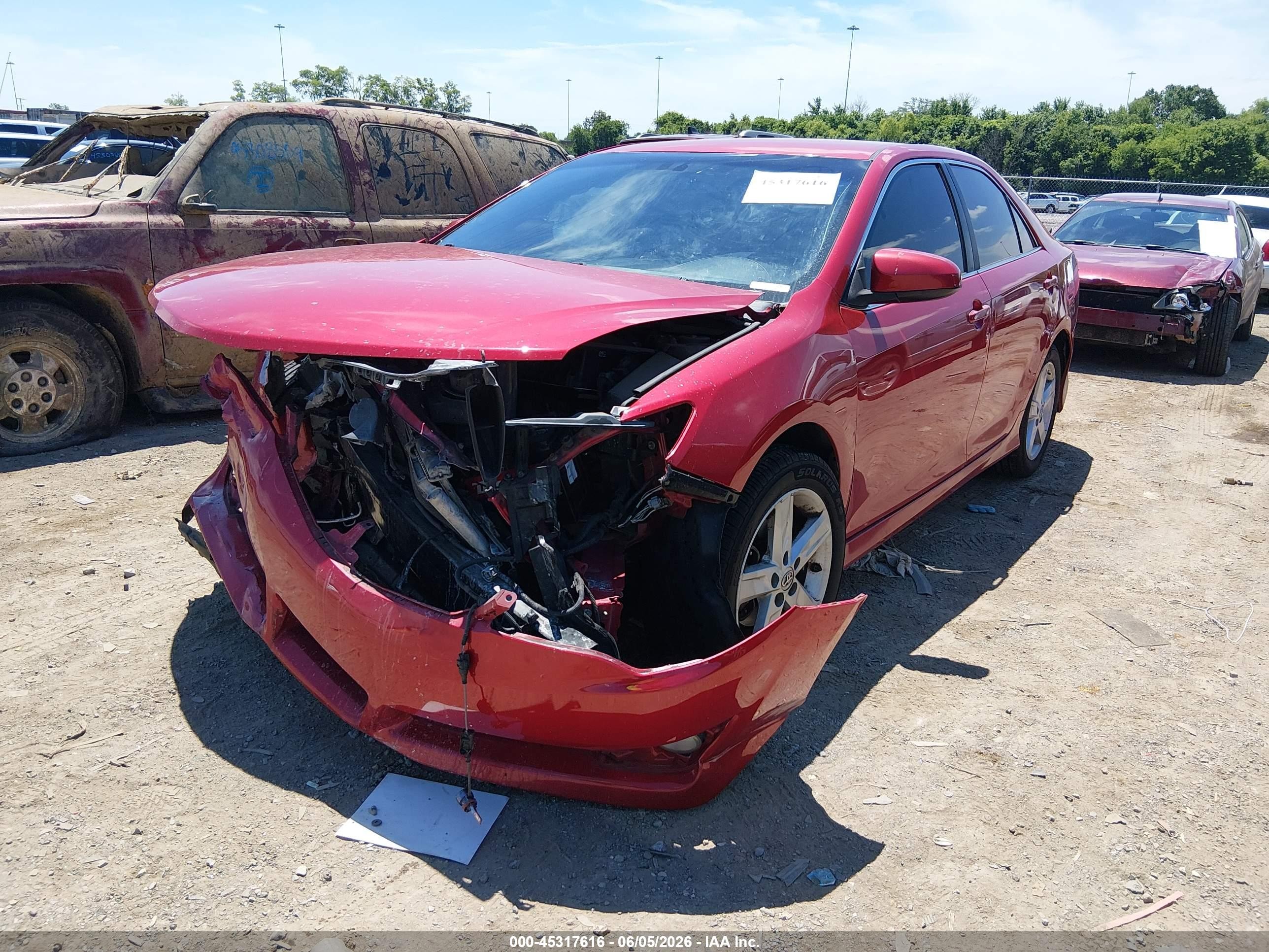 2014 Toyota Camry Se Red vin: 4T1BF1FK1EU752422